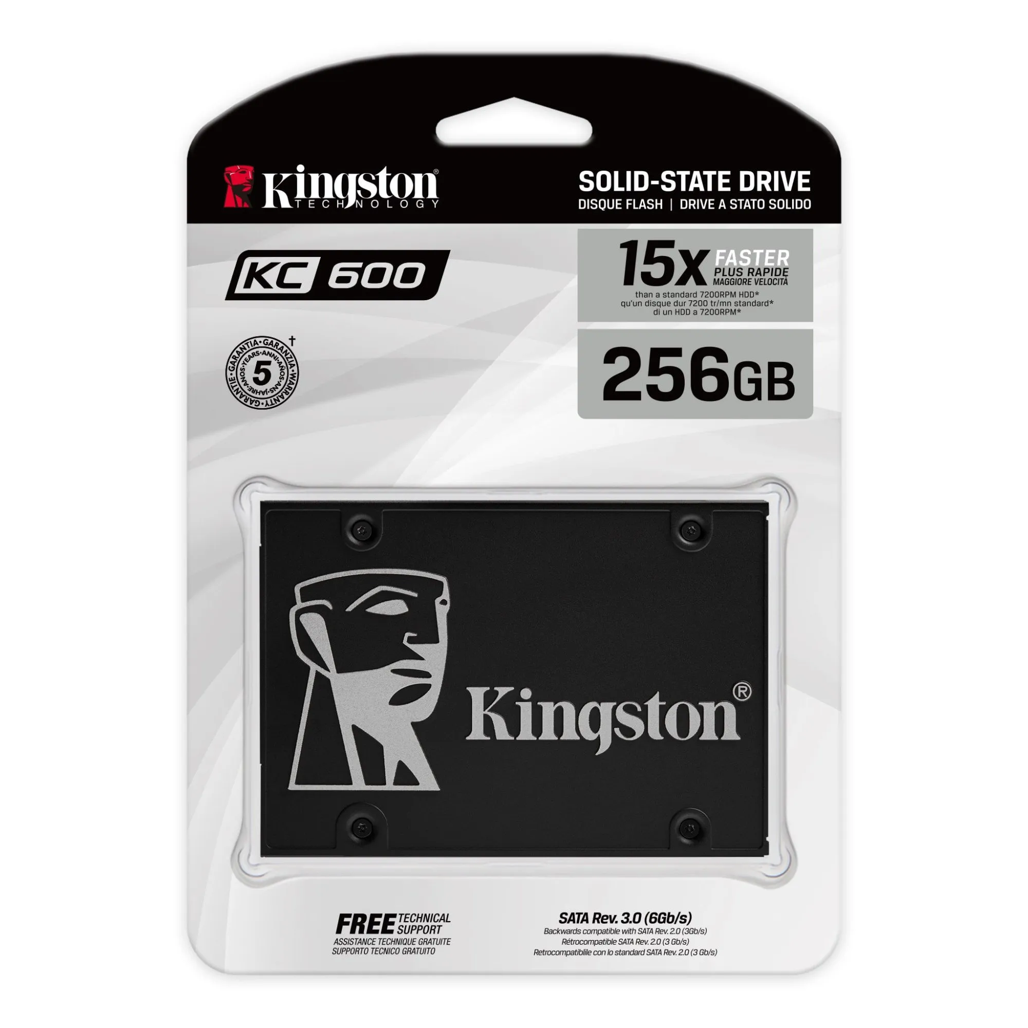 Твердотельный накопитель SSD 256 Gb SATA Kingston KC600 SKC600/256G 2.5" 3D TLC