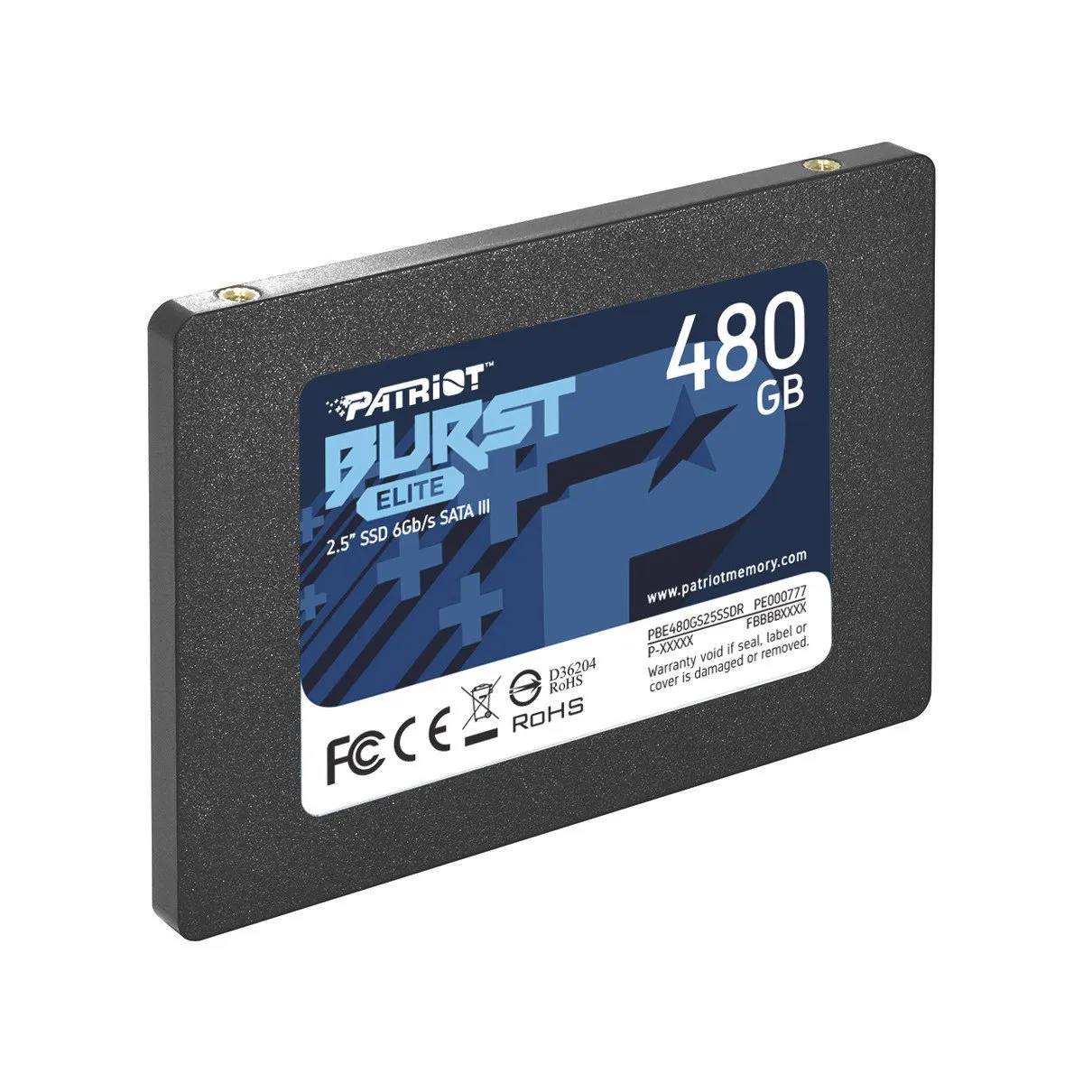Твердотельный накопитель SSD 480 Gb SATA 6Gb/s Patriot Burst Elite PBE480GS25SSDR 2.5" 3D QLC — фото 3
