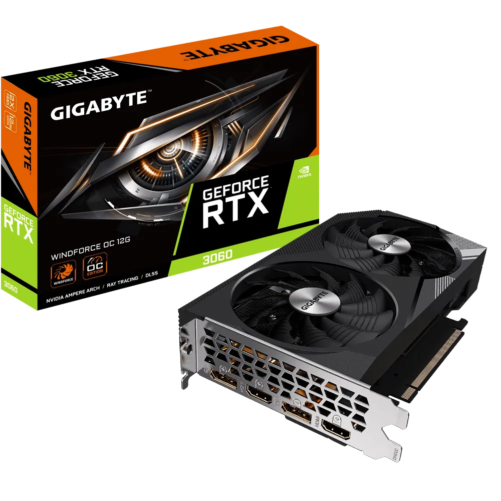 Видеокарта Gigabyte RTX 3060 Windforce OC, 12 GB, GeForce RTX 3060
