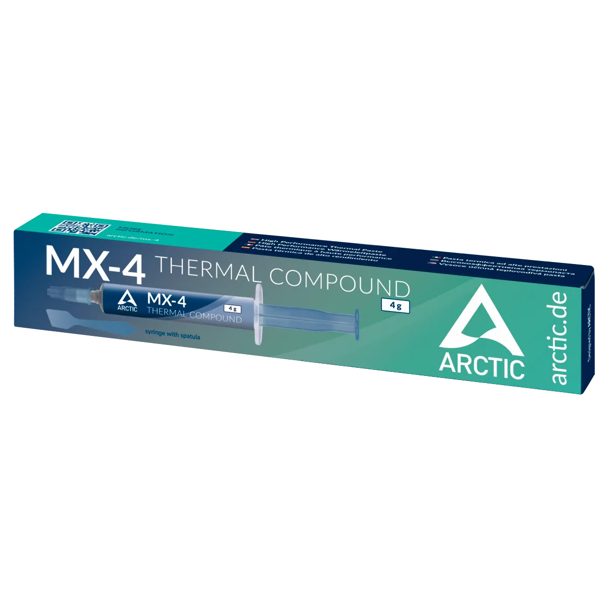 Термопаста ARCTIC MX-4, ACTCP00031B, 4g, 2.5g/cm3, шприц со шпателем — фото 2
