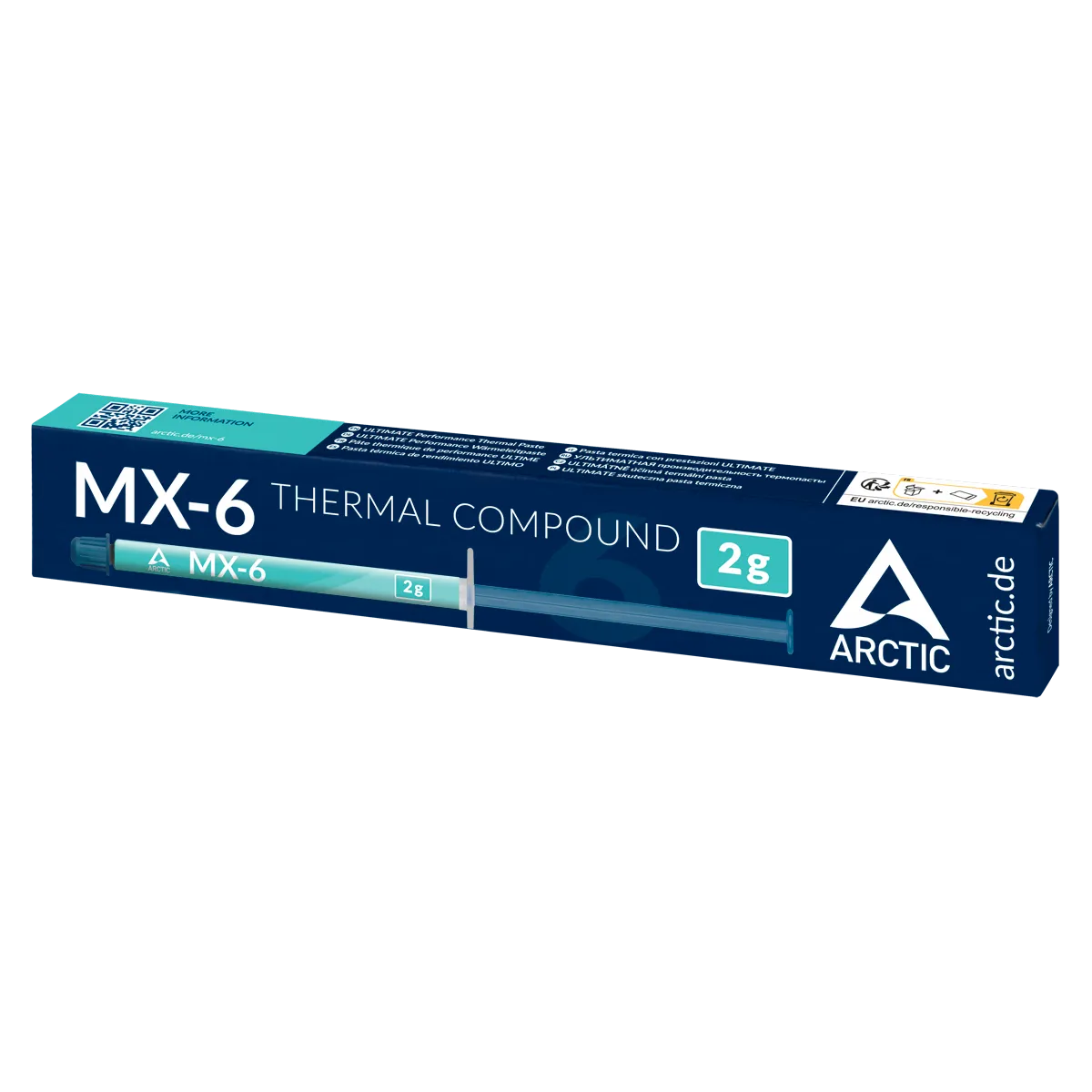 Термопаста ARCTIC MX-6, ACTCP00079A, 2g, 2.6g/cm3, шприц — фото 2