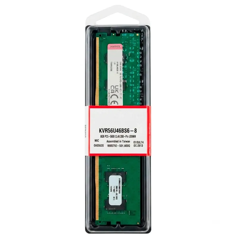 Модуль памяти Kingston KVR56U46BS6-8 DDR5 DIMM 8Gb 5600 MHz CL46