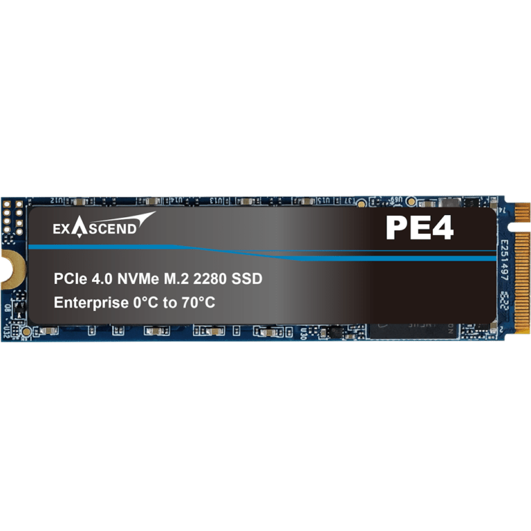 Твердотельный накопитель SSD 3840Gb, M.2 2280, Exascend PE4, 3D TLC, PCIe4.0, TBW 4000, R2800/W2800