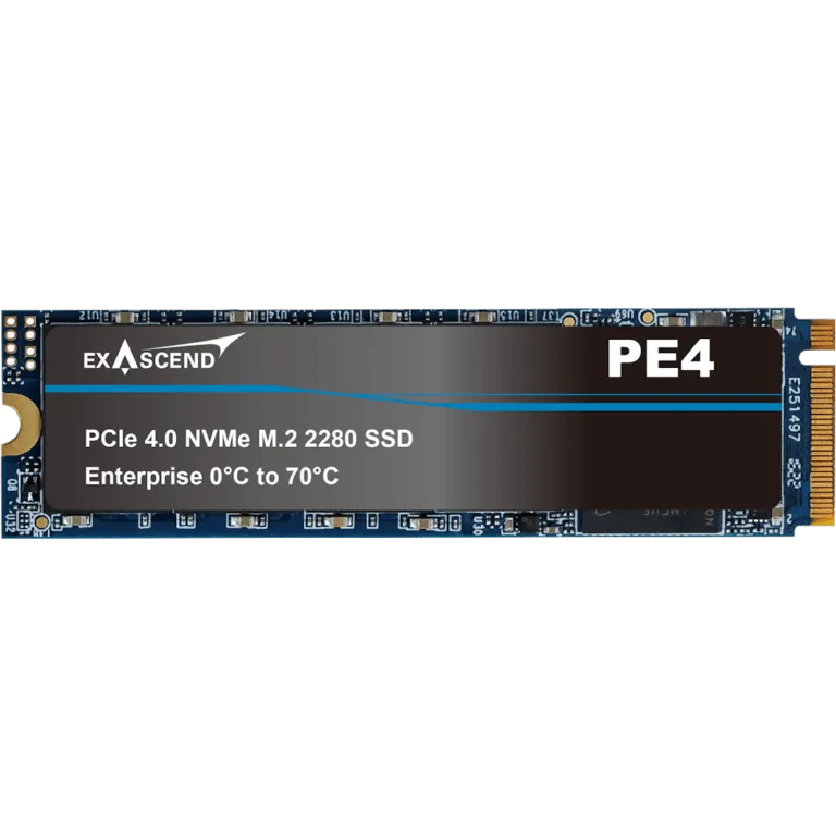 Твердотельный накопитель SSD 3840Gb, M.2 2280, Exascend PE4, 3D TLC, PCIe4.0, TBW 4000, R2800/W2800