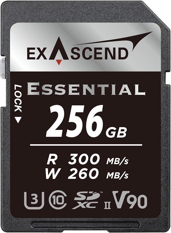 Карта памяти SD Exascend Essential, 256Gb, SDXC II, UHS-II (V90), R300/W260