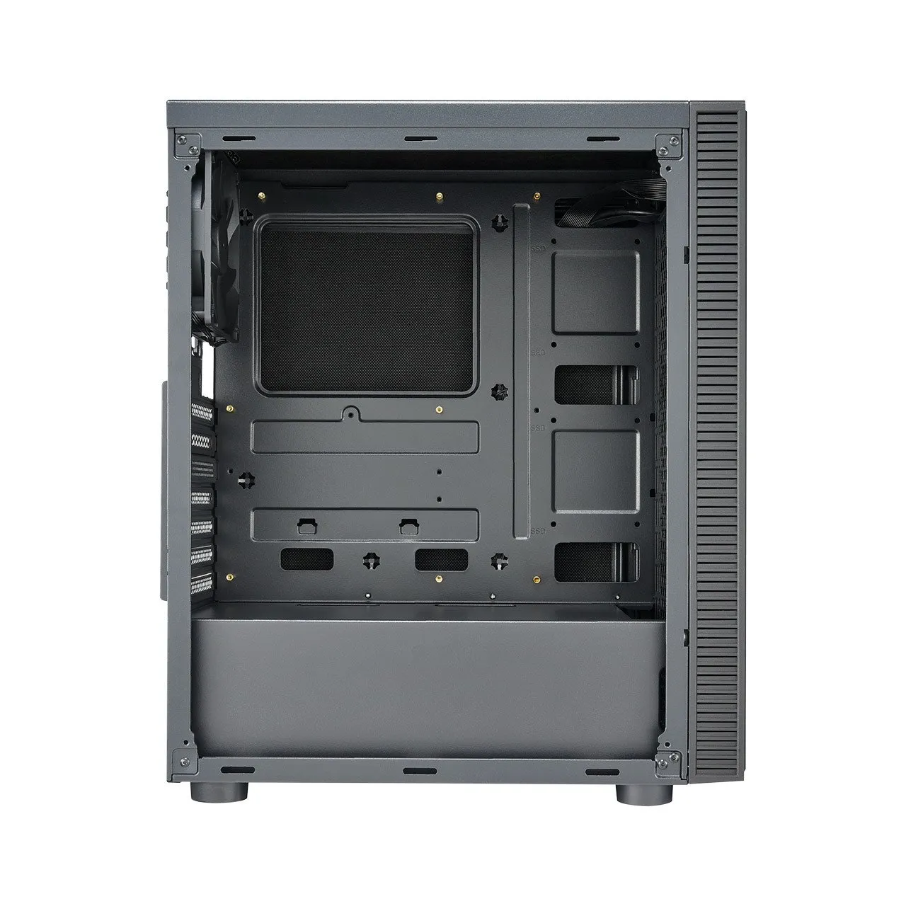 Компьютерный корпус FSP CMT223S (Silent tower), Без БП, 2xUSB3.0/1xType-C, 4xFAN120mm, Black, ATX — фото 5