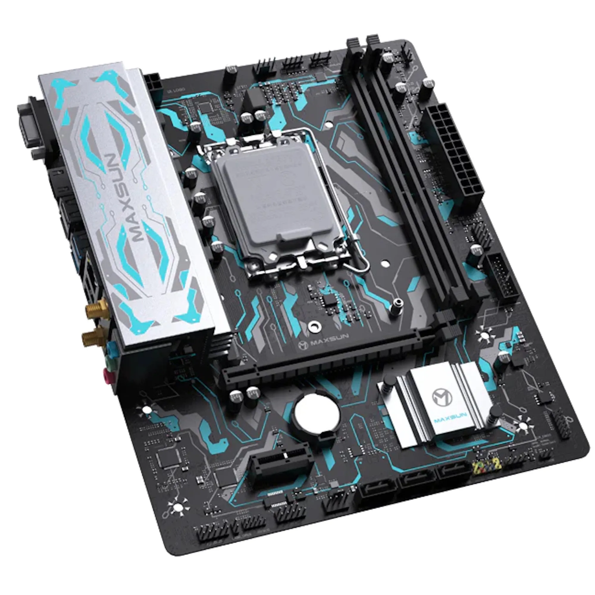 Материнская плата MaxSun B760M GAMING WIFI GANK, LGA1700, 2xDDR5, 3xSATA, 1xM.2, HDMI+VGA, mATX — фото 3