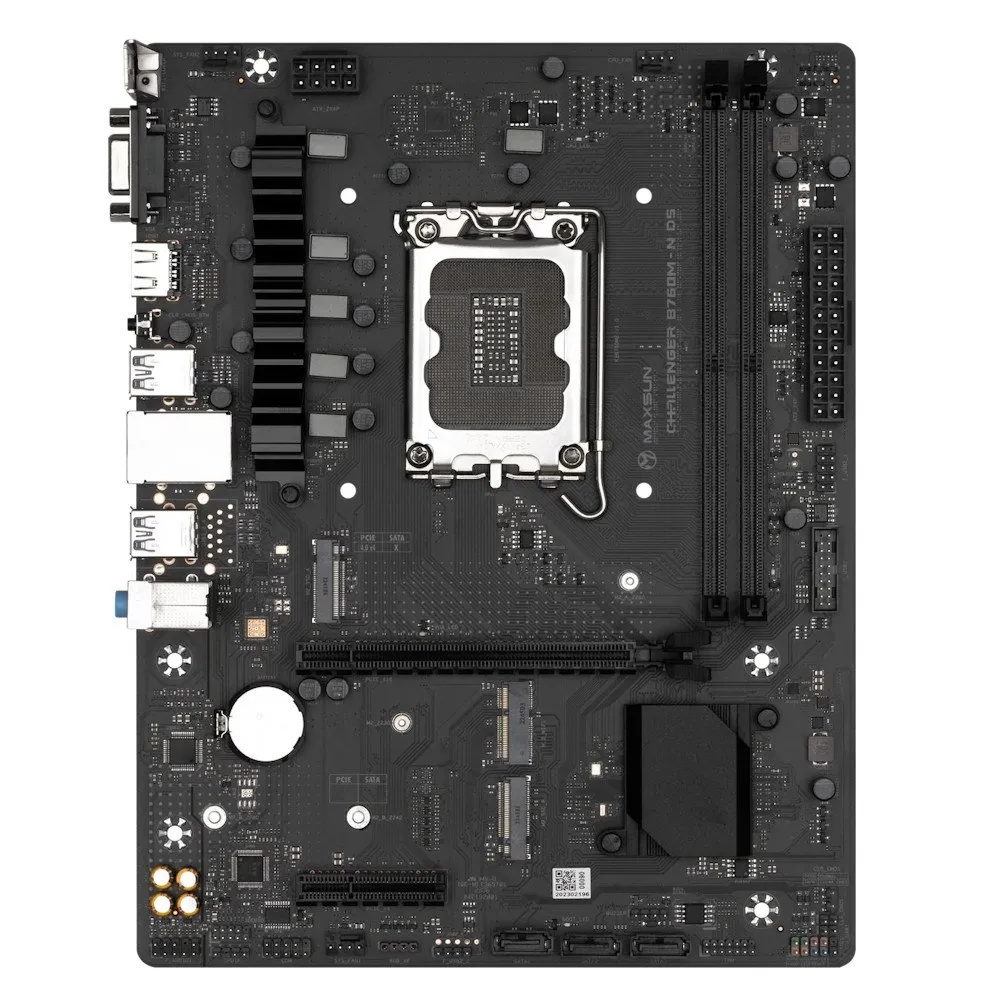 Материнская плата MaxSun Challenger B760M-N D5, LGA1700, 2xDDR5, 3xSATA, 2xM.2, HDMI+VGA, mATX — фото 2