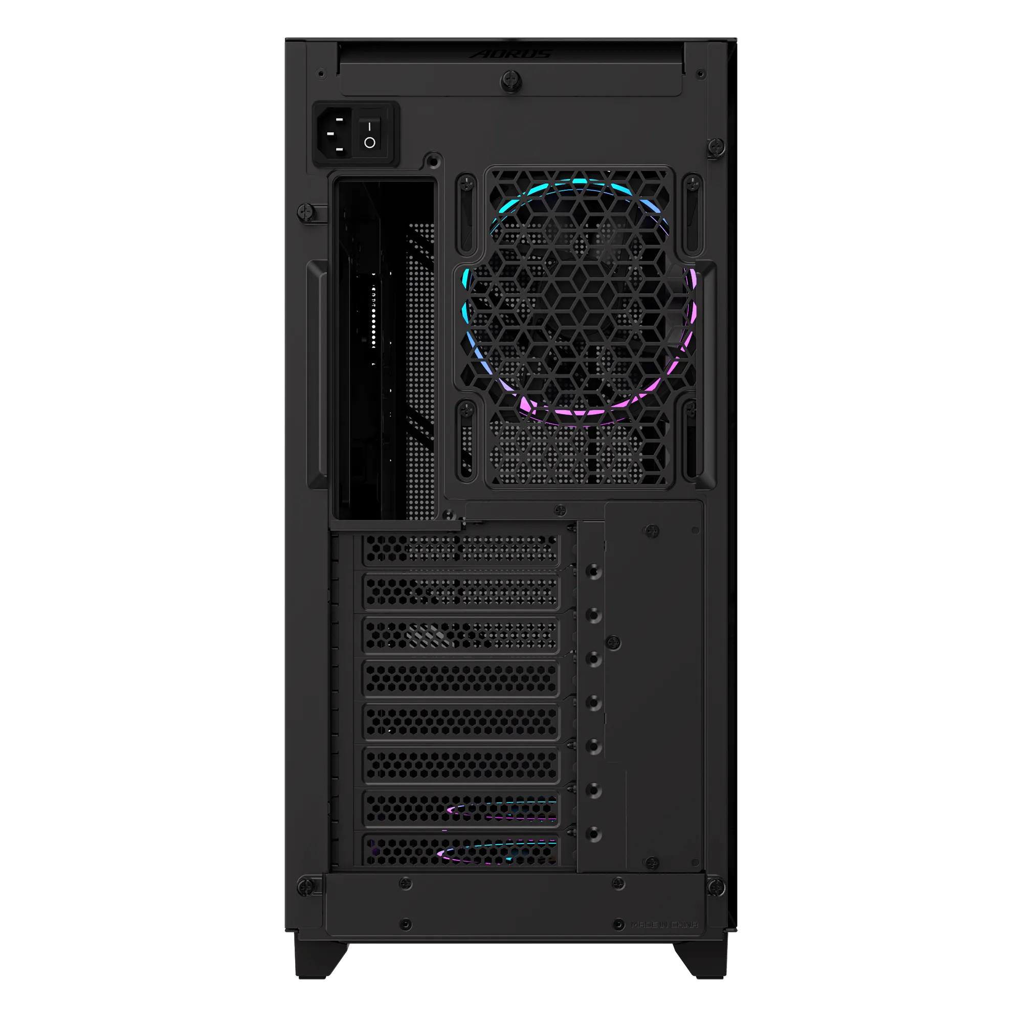 Компьютерный корпус GigaByte AORUS C400 GLASS, Без БП, 2xUSB3.0/Type-C, 4xARGB, Glass, Black, ATX — фото 5