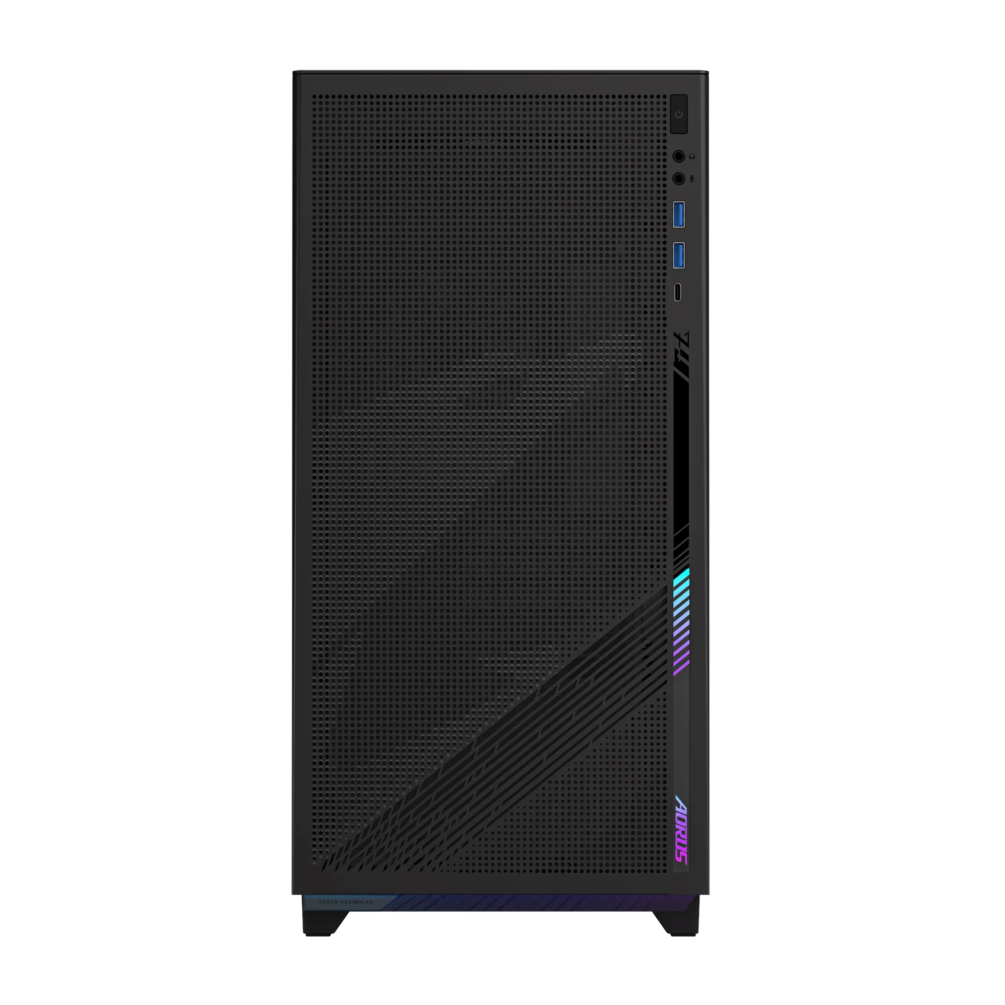 Компьютерный корпус GigaByte AORUS C400 GLASS, Без БП, 2xUSB3.0/Type-C, 4xARGB, Glass, Black, ATX — фото 7