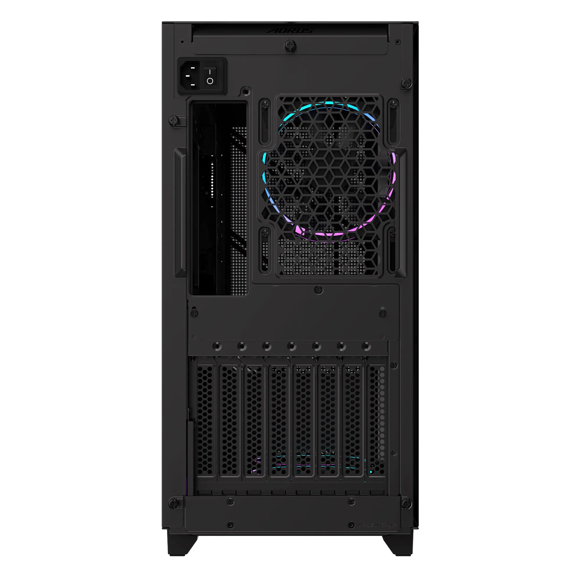 Компьютерный корпус GigaByte AORUS C400 GLASS, Без БП, 2xUSB3.0/Type-C, 4xARGB, Glass, Black, ATX — фото 3