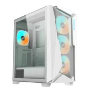 Компьютерный корпус GigaByte C301 GLASS WHITE V2, Без БП, 2xUSB3.0/Type-C, 4xARGB, White, E-ATX