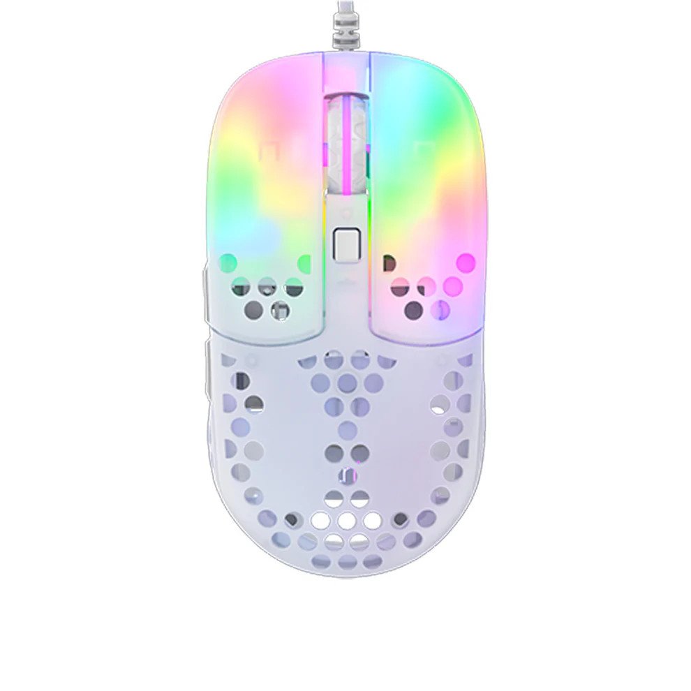 Мышь XTRFY MZ1 RGB, Pixart 3389 sensor, 16000 dpi, Ultra-Light, USB, white