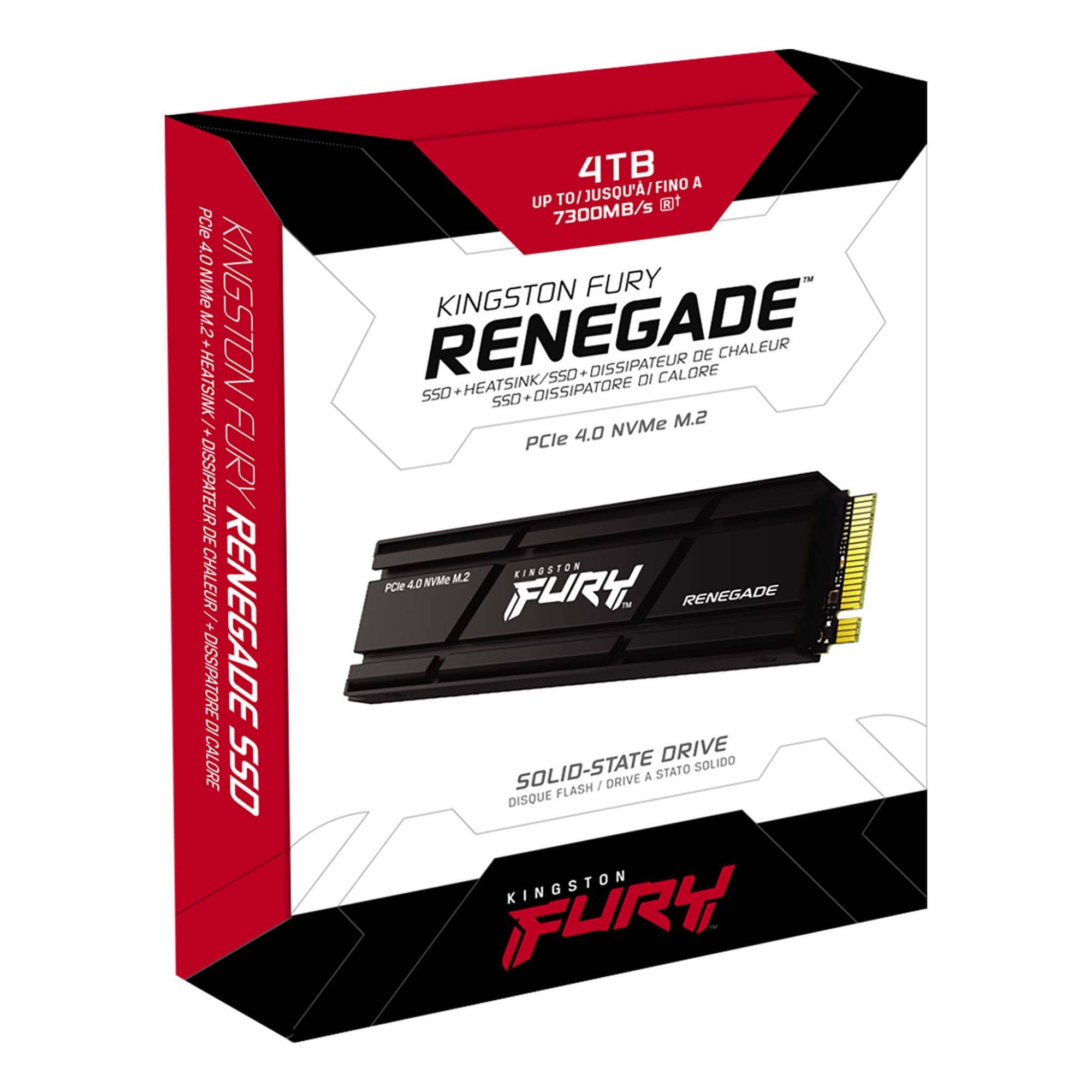 Твердотельный накопитель SSD 4000 Gb M.2 2280 Kingston Fury Renegade SFYRDK/4000G NVMe PCIe 4.0 NVMe