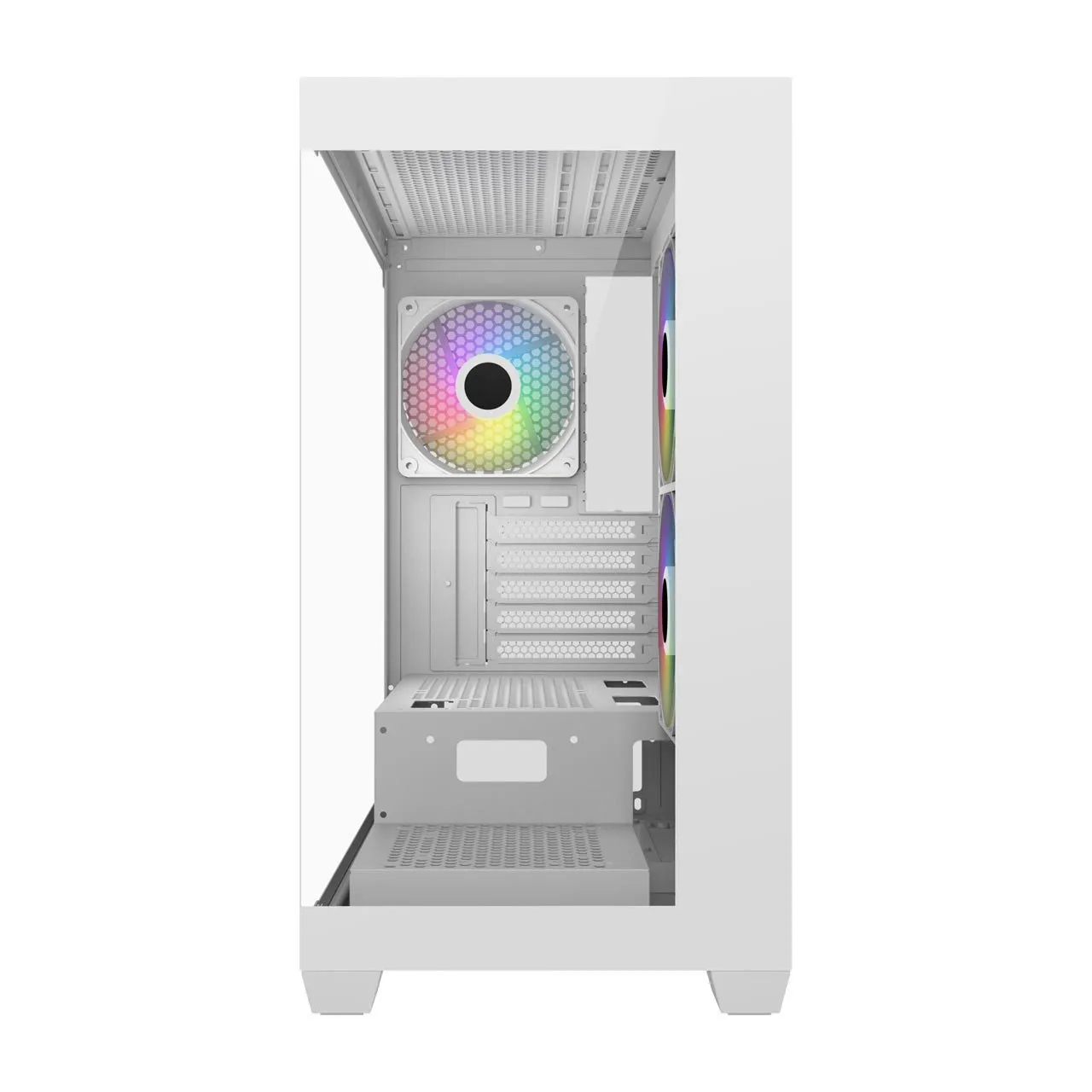 Компьютерный корпус FSP S340, Без БП, 2xUSB3.0, 3xFAN120 ARGB, 2xGlass, White, ATX — фото 2