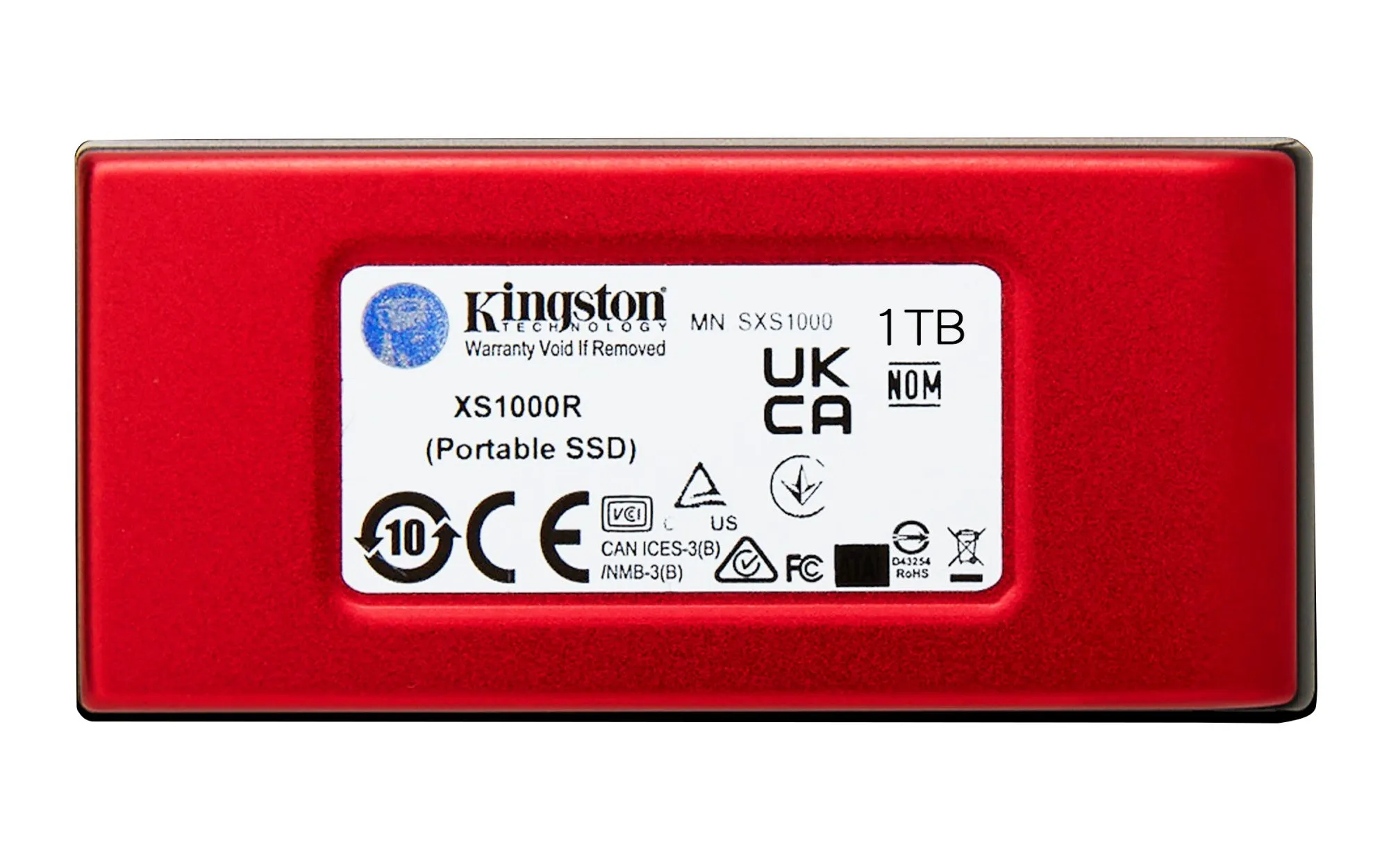 Внешний SSD диск 1Tb, Kingston SXS1000R/1000G, USB-A 3.2 Gen2, Red, 1050R/1000W — фото 4