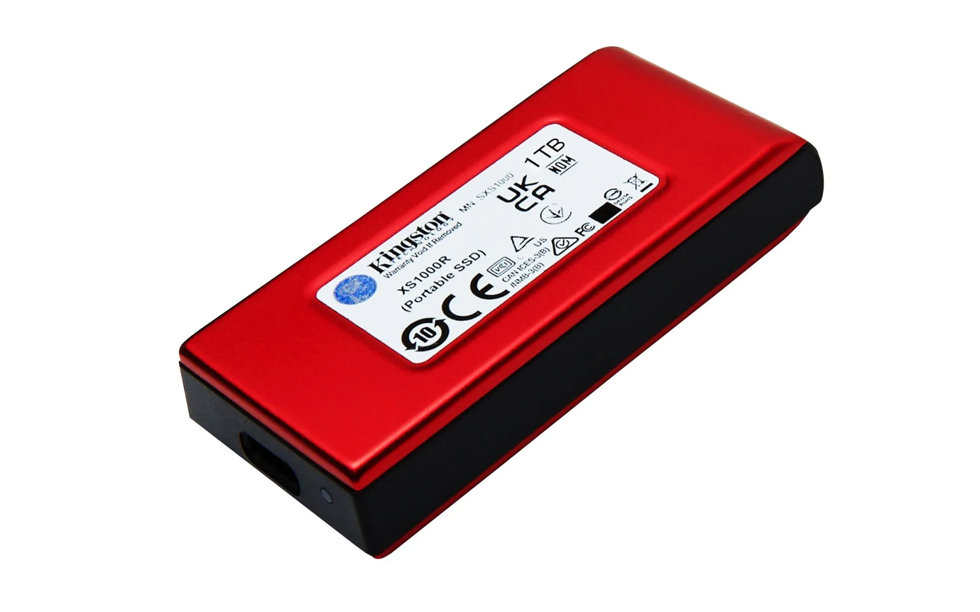 Внешний SSD диск 1Tb, Kingston SXS1000R/1000G, USB-A 3.2 Gen2, Red, 1050R/1000W — фото 3