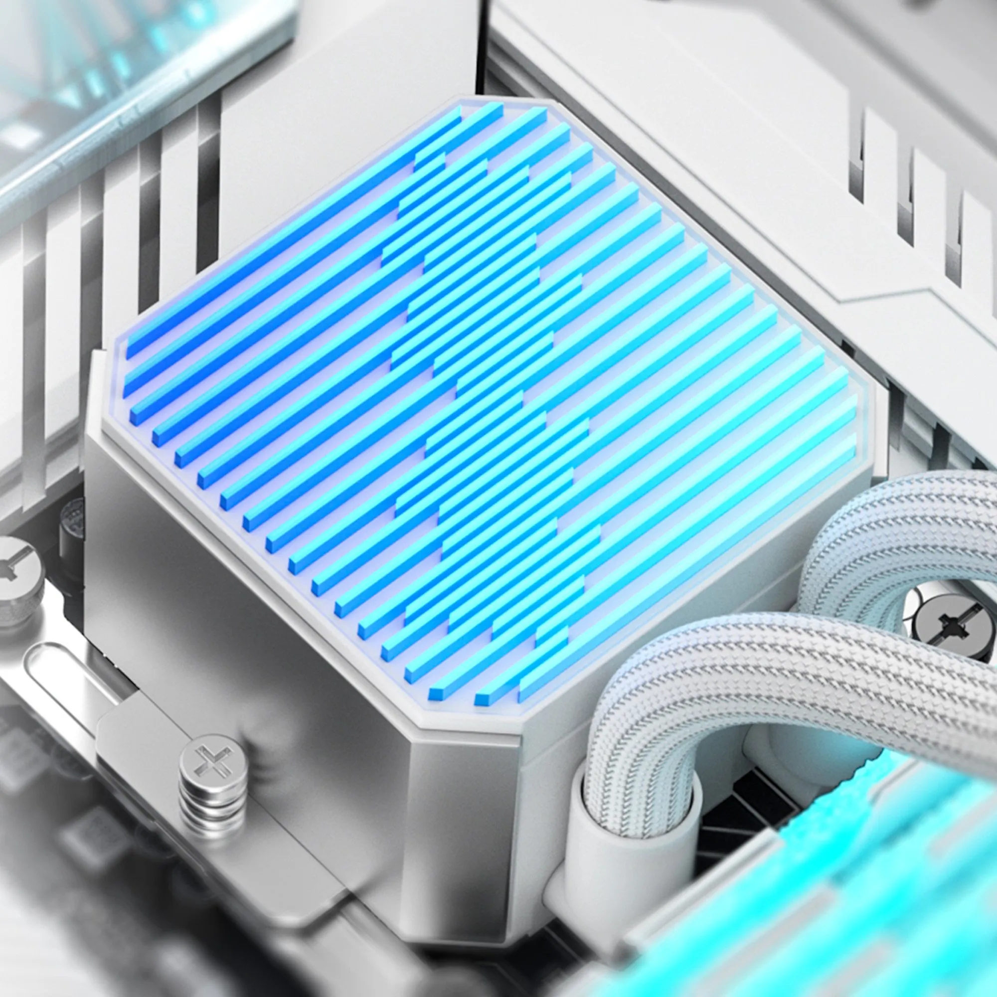Водяное охлаждение ID-Cooling DX360 MAX White, Water Cooler Max for S1700/1200/1851/115x/AMD — фото 4