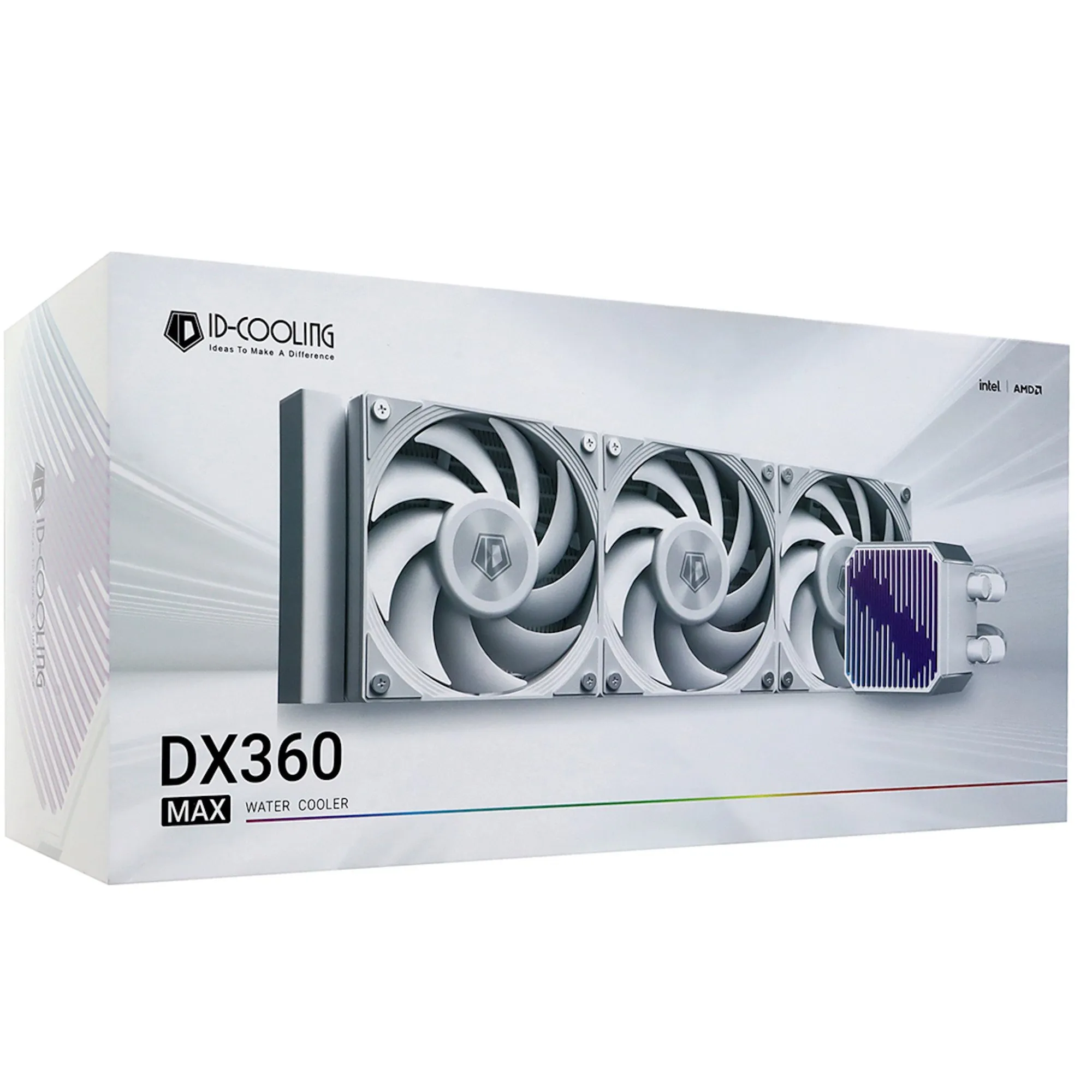 Водяное охлаждение ID-Cooling DX360 MAX White, Water Cooler Max for S1700/1200/1851/115x/AMD — фото 5