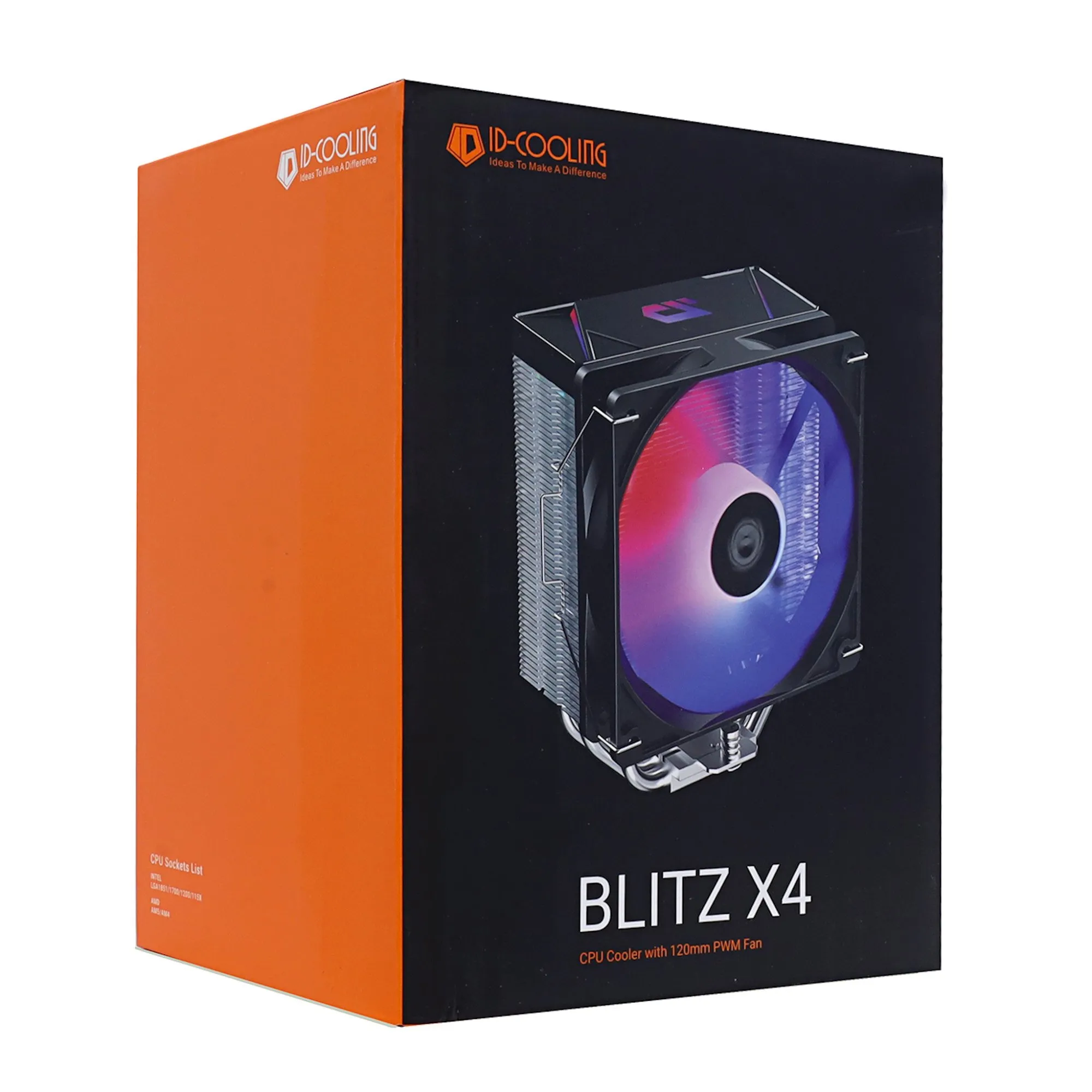 Кулер для процессора ID-Cooling BLITZ X4, 180W, 500-1500rpm, 64.8CFM, 4pin — фото 5