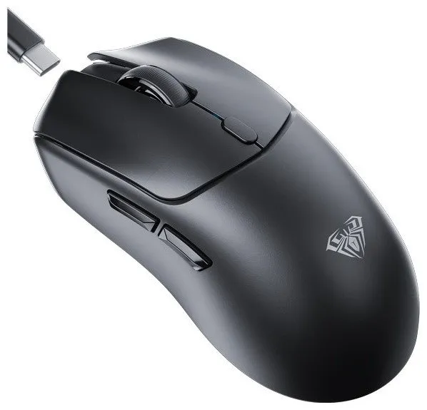 Мышь AULA SC580X, PAW3325-10000dpi, 1000Hz, 500mAh, 2.4/BT/cable, 6 buttons, Lightweight(84g), Black — фото 3