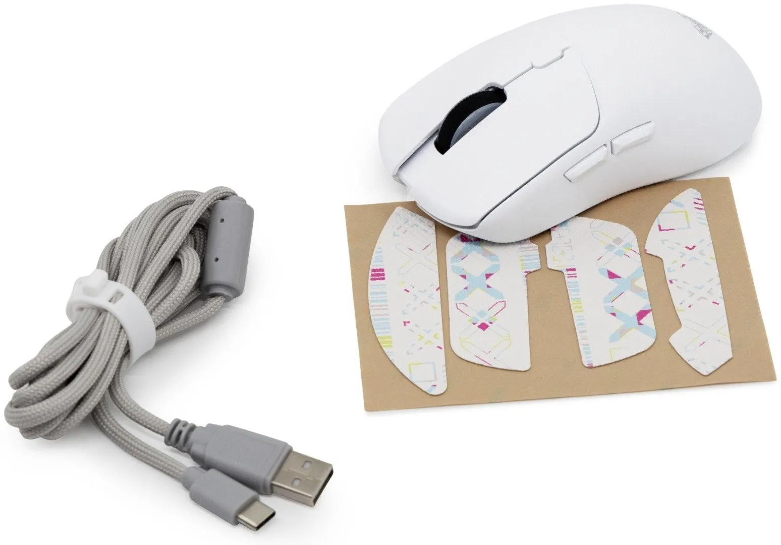 Мышь AULA SC580X, PAW3325-10000dpi, 1000Hz, 500mAh, 2.4/BT/cable, 6 buttons, Lightweight(84g), White — фото 2