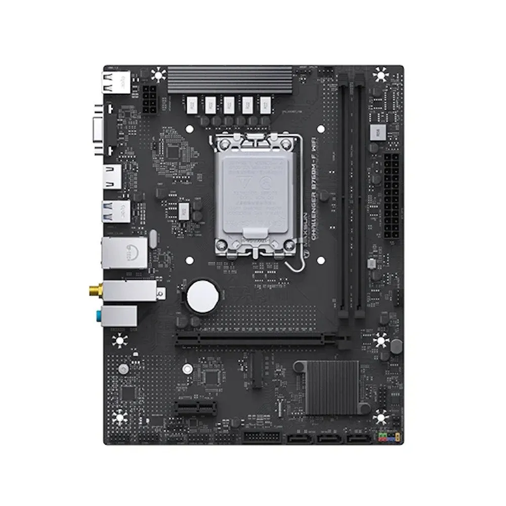 Материнская плата MaxSun Challenger B760M-F WIFI, LGA1700, 2xDDR4, PCIe4.0, HDMI+VGA, M.2, mATX — фото 3