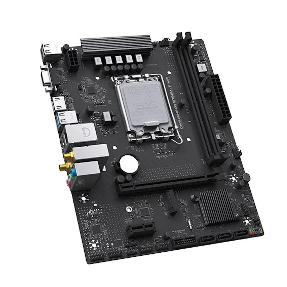Материнская плата MaxSun Challenger B760M-F WIFI, LGA1700, 2xDDR4, PCIe4.0, HDMI+VGA, M.2, mATX — фото 2
