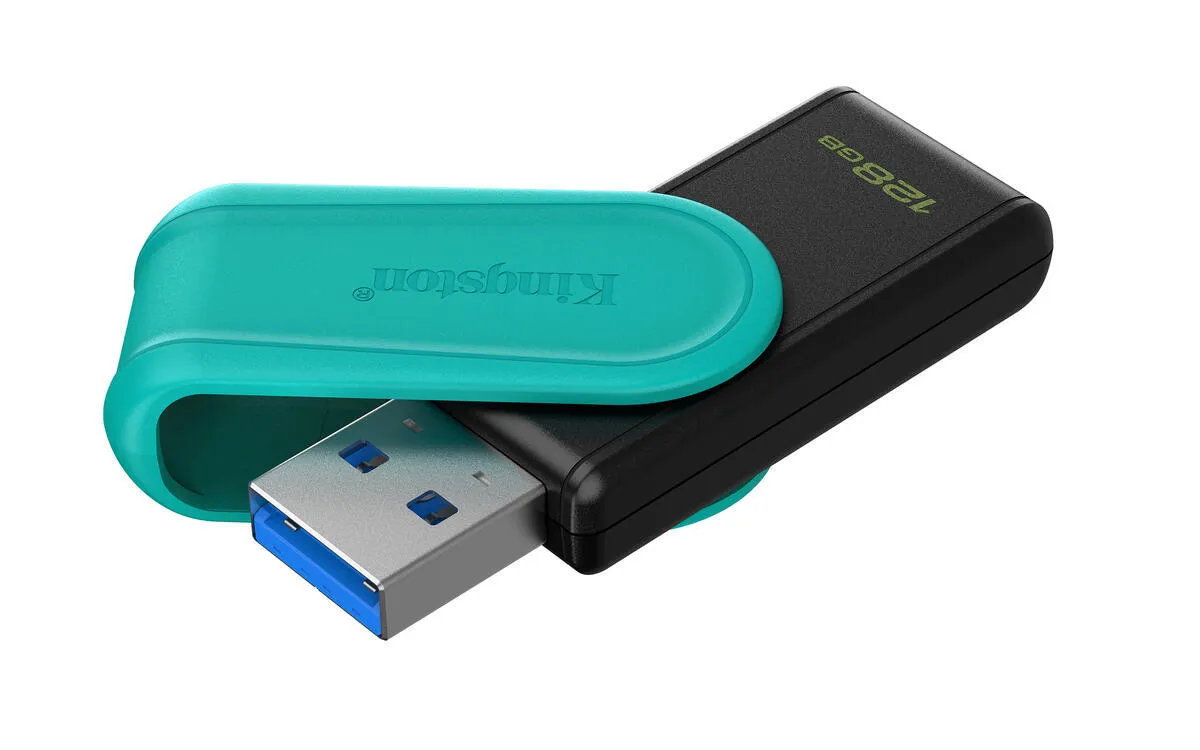 USB Флеш 128GB 3.2 Kingston DTXS/128GB черный/бирюзовый — фото 1
