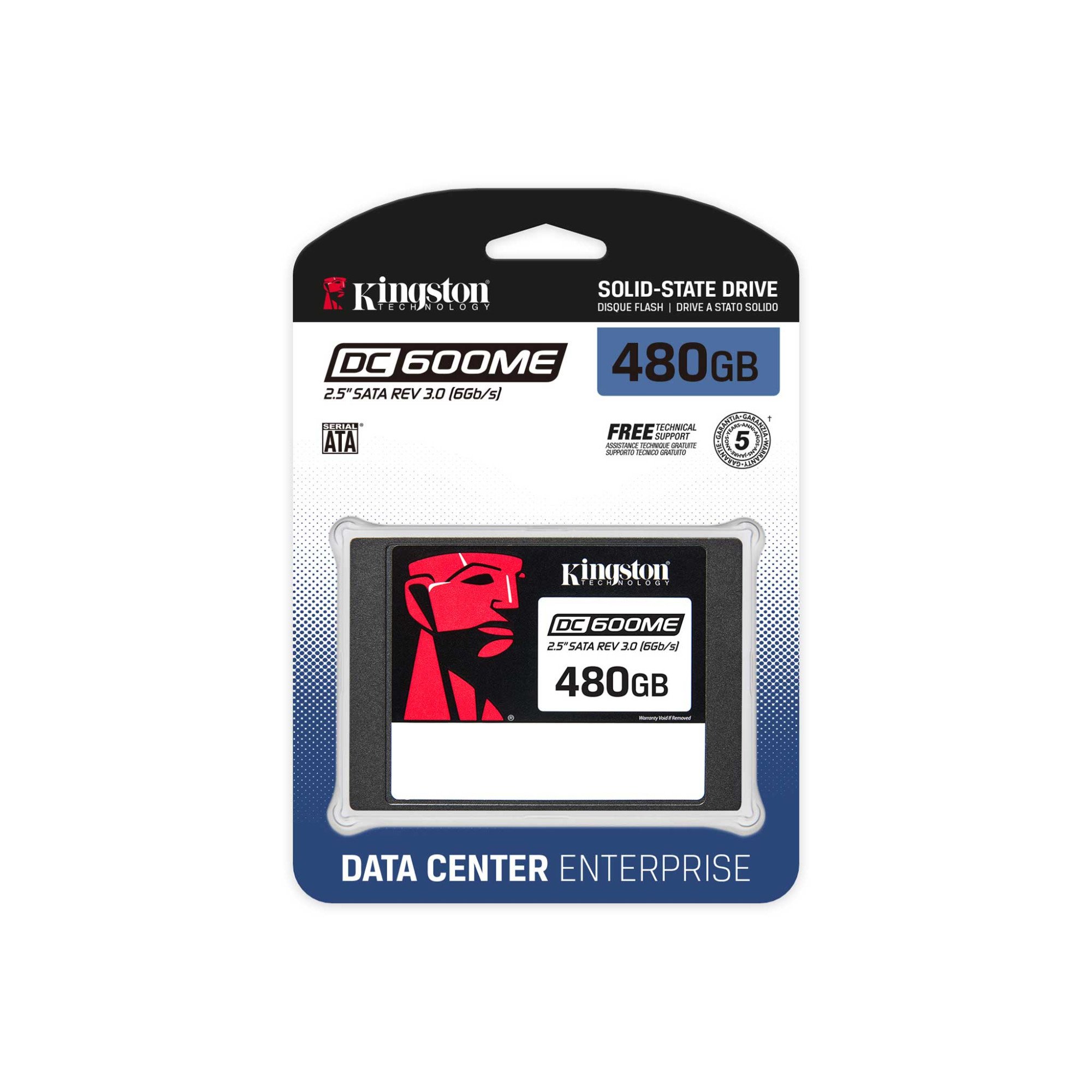 Твердотельный накопитель SSD 480Gb SATA 6Gb/s Kingston DC600ME SEDC600ME/480G, 3D TLC, PLP, Acronis