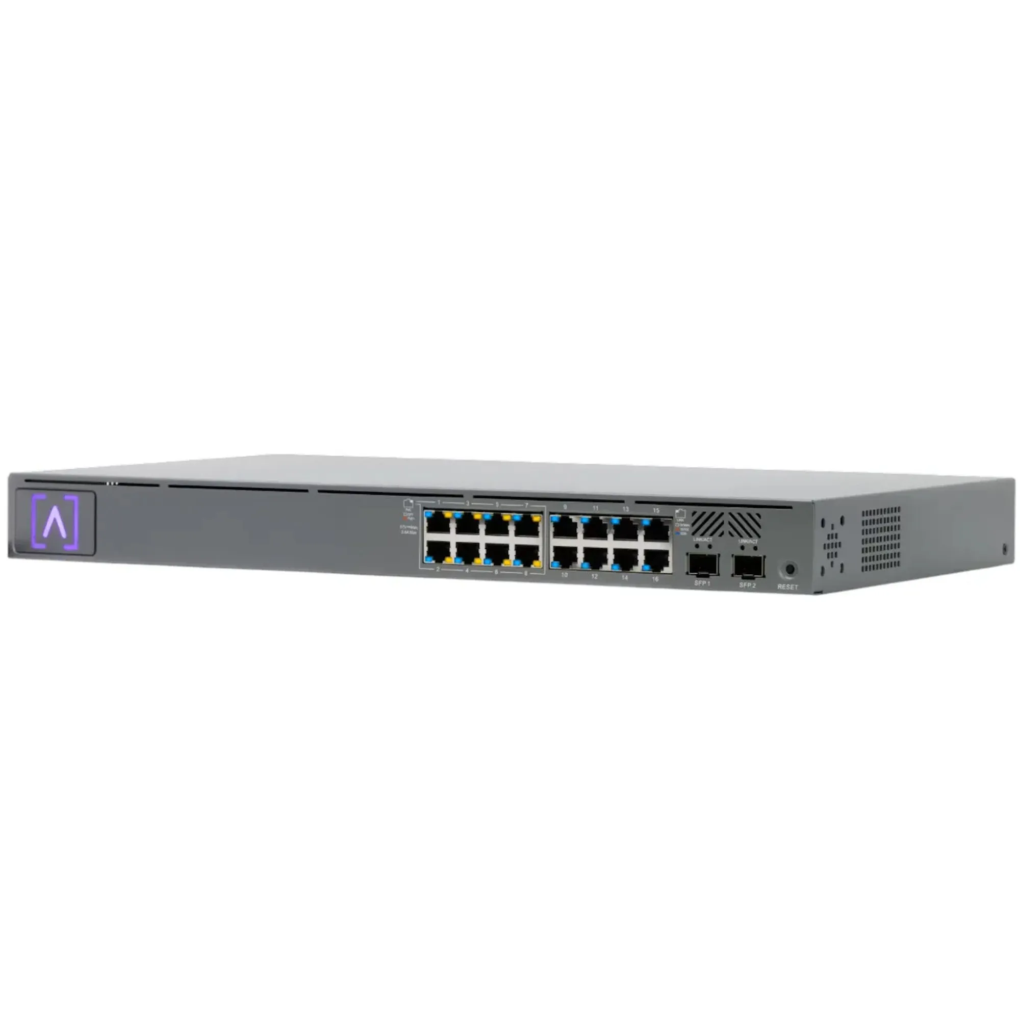 Коммутатор Alta Labs, S16-POE, 16xGb LAN, 2xSFP, 8xPoE+, BT, Mobile App, IGMP, L2 layer, PoE 120W