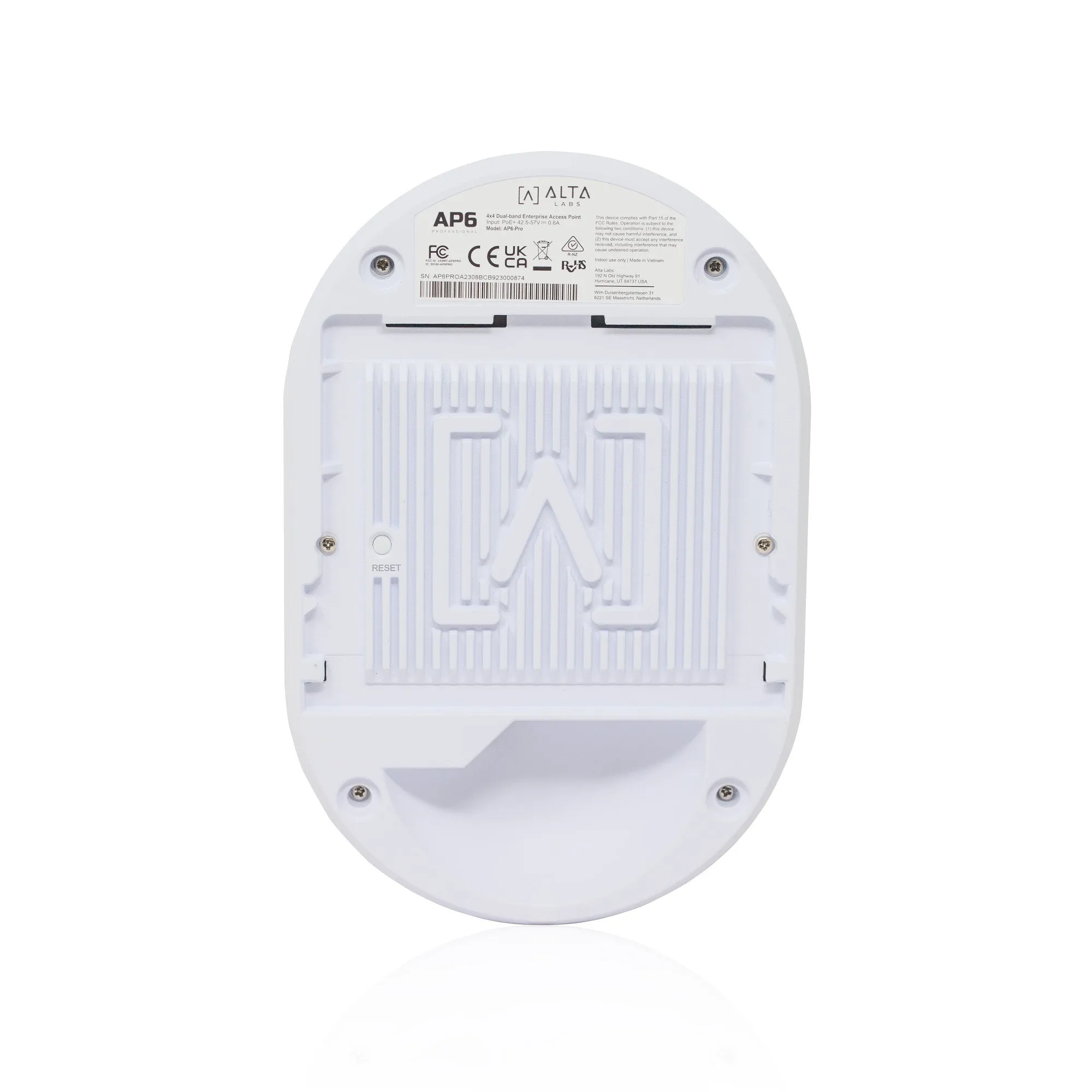 Точка доступа Alta Labs AP6-PRO, Wi-Fi 6, AX6000, 6.3Gbps, Qualcomm, GLAN, 4096 QAM, BT, PoE+, Cloud — фото 2