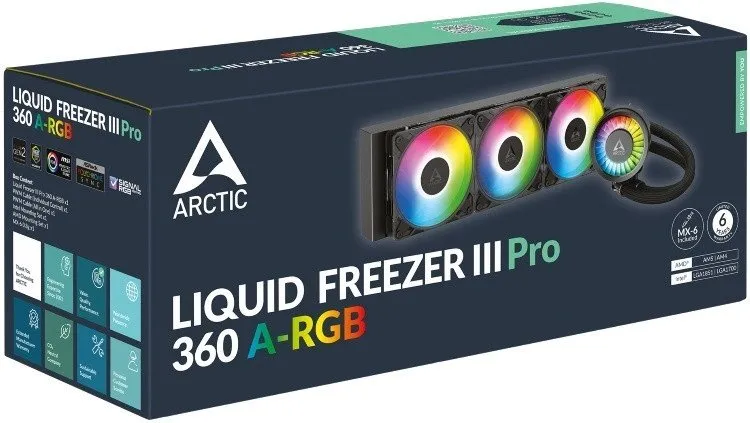 Водяное охлаждение ARCTIC Liquid Freezer III Pro 360 A-RGB(Black), ACFRE00184A, S1851/1700/AMD4/5 — фото 3