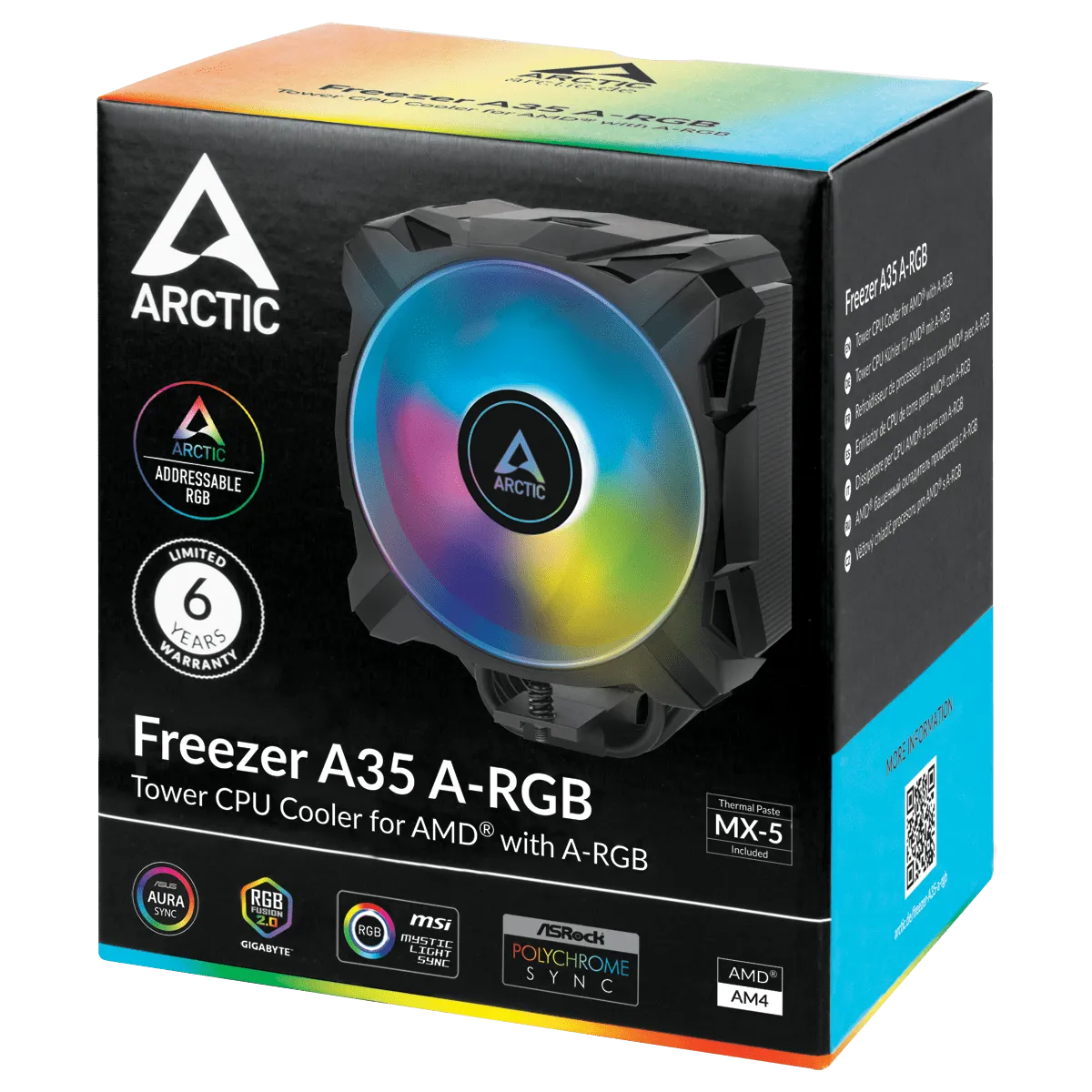 Кулер для процессора ARCTIC Freezer 36 A-RGB (Black), ACFRE00124A, S1851/1700/AMD4/5, 200-2000rpm — фото 9