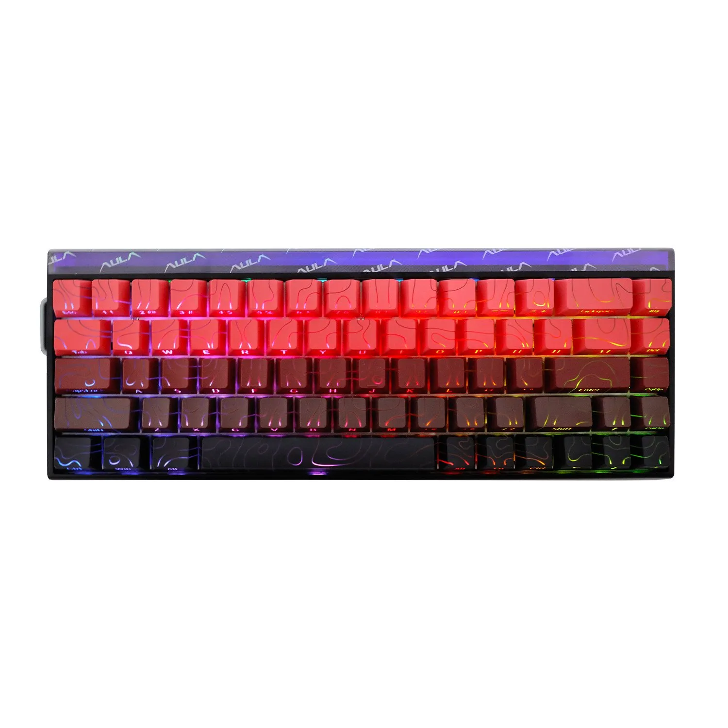 Клавиатура AULA HERO68HE, Magnetic, Black King switch, 68keys EN, wired, Black-Red