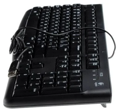 LOGITECH MK120 Corded Combo - BLACK - USB - RUS — фото 3