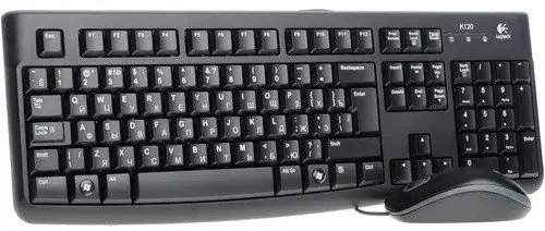 LOGITECH MK120 Corded Combo - BLACK - USB - RUS — фото 2