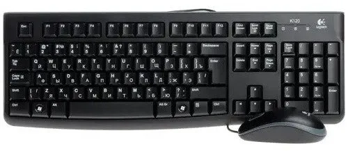 LOGITECH MK120 Corded Combo - BLACK - USB - RUS — фото 1