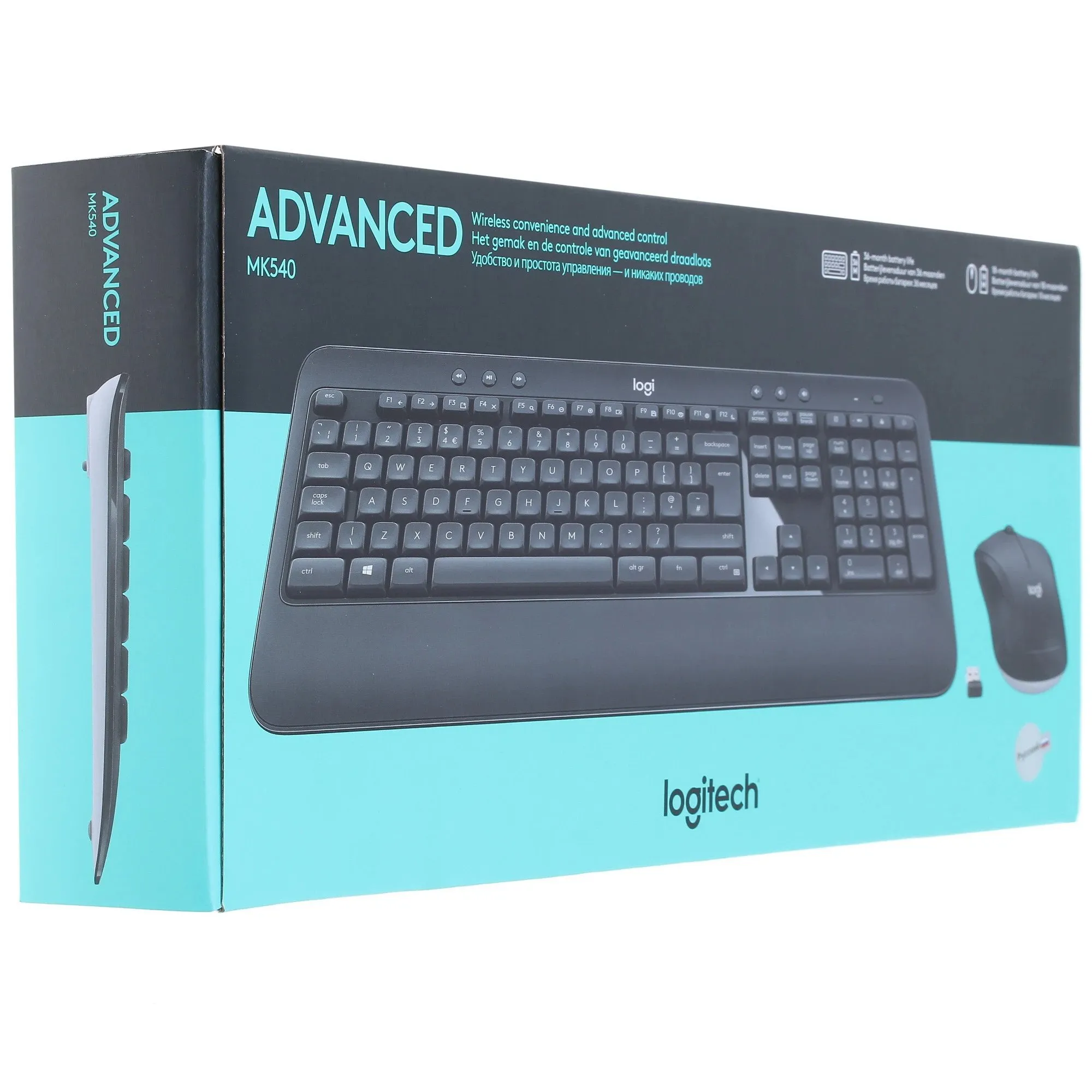 Комплект клавиатура+мышь Logitech MK540 черный — фото 4