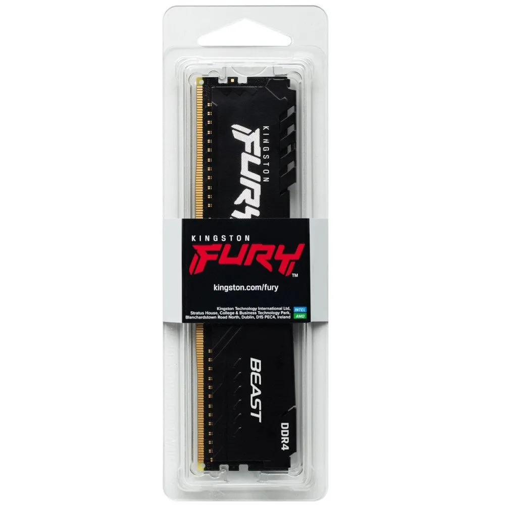 Модуль памяти Kingston Fury Beast KF432C16BB/8WP DDR4 DIMM 8Gb 3200MHz CL16