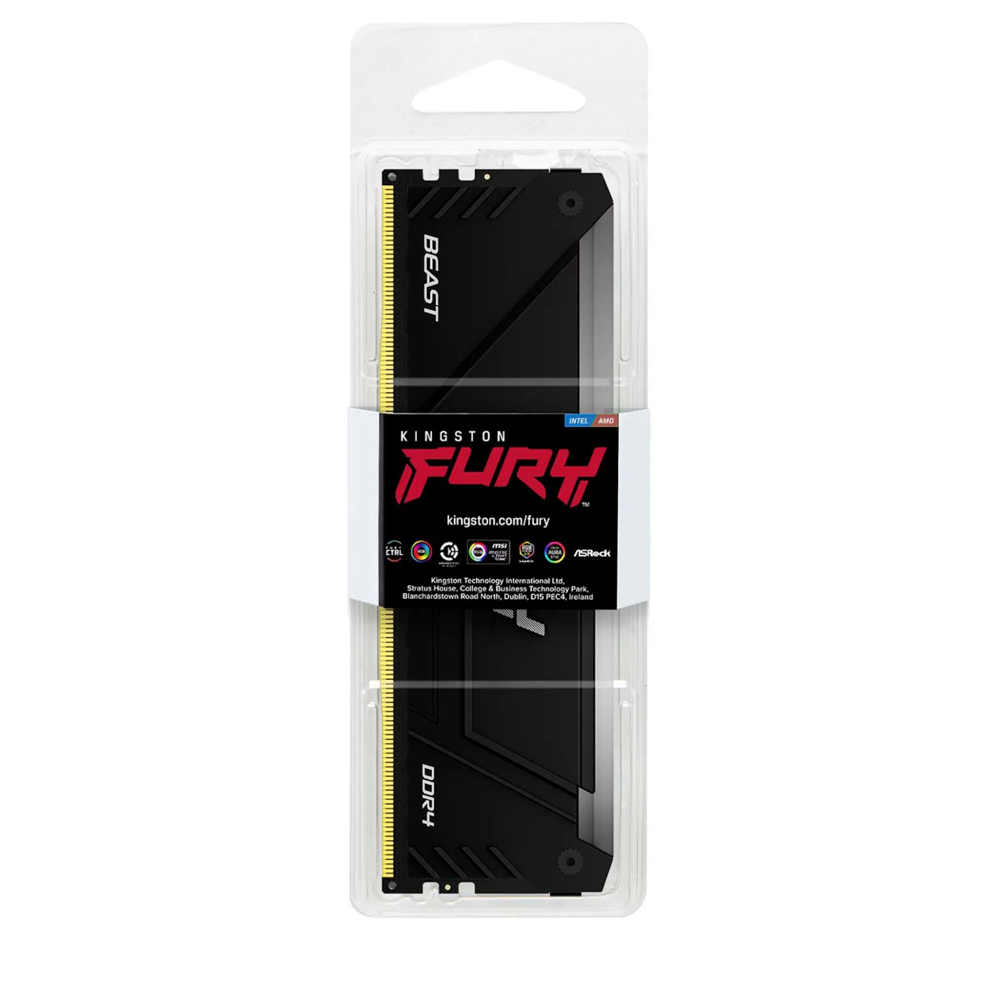 Модуль памяти Kingston Fury Beast RGB KF432C16BB12A/16WP DDR4 DIMM 16Gb 3200MHz CL16