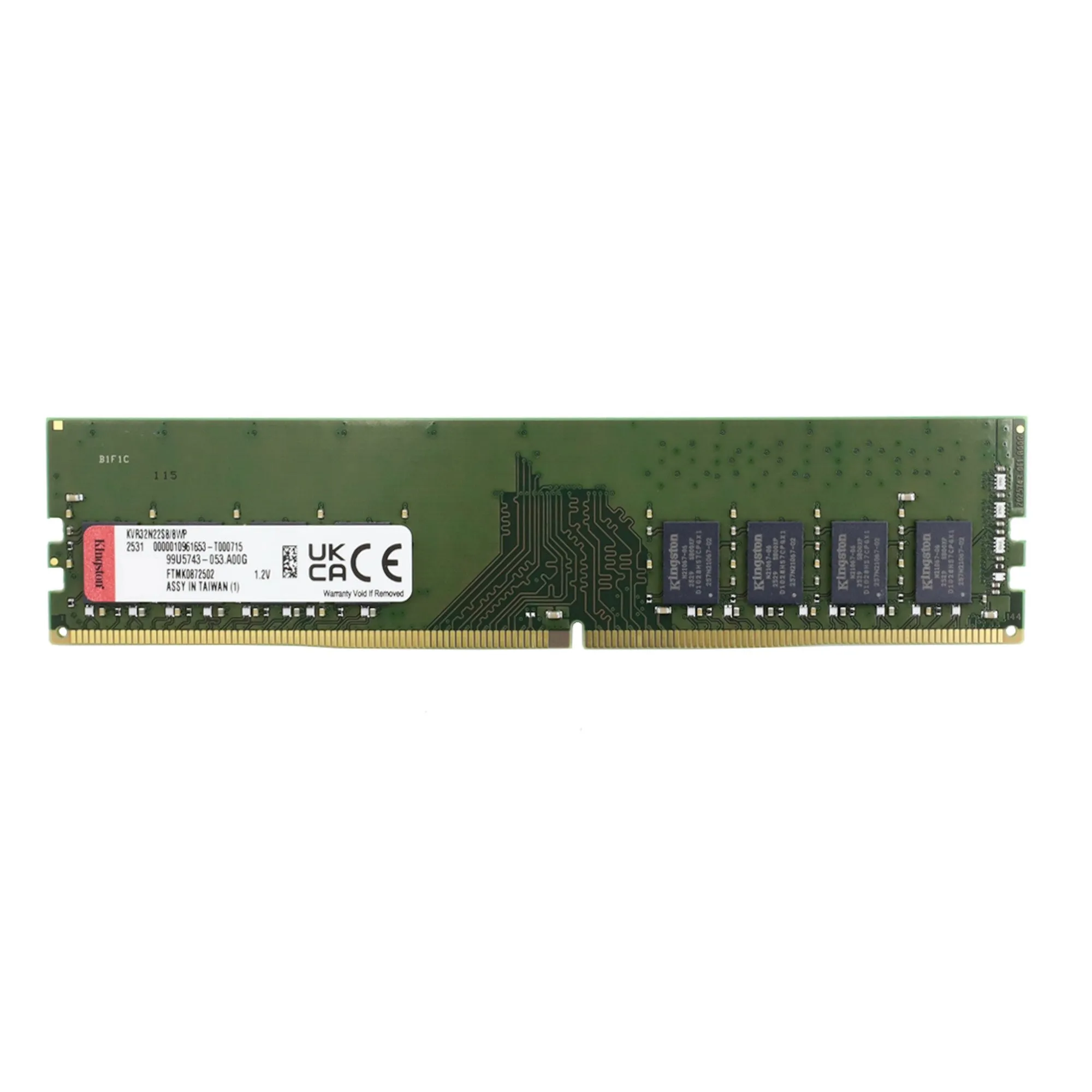 Модуль памяти Kingston KVR32N22S8/8WP, DDR4 DIMM 8Gb 3200MHz CL22 — фото 2