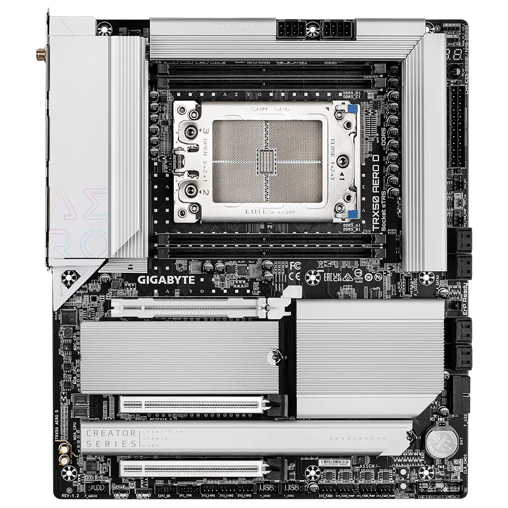 Материнская плата GIGABYTE TRX50 AERO D, sTR5, TRX50, 4xDDR5, DP+2xUSB4, 2xPCIe5.0, 4xM.2, E-ATX — фото 3