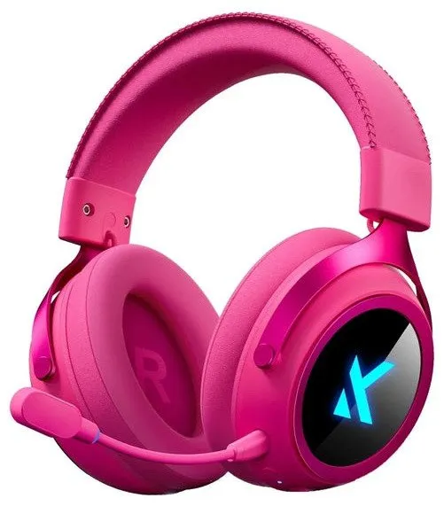 Наушники с микрофоном MCHOSE X9, 7.1 Surround, 53mm Drivers, 2.4/BT/USB, 2000mAh, Rose Red
