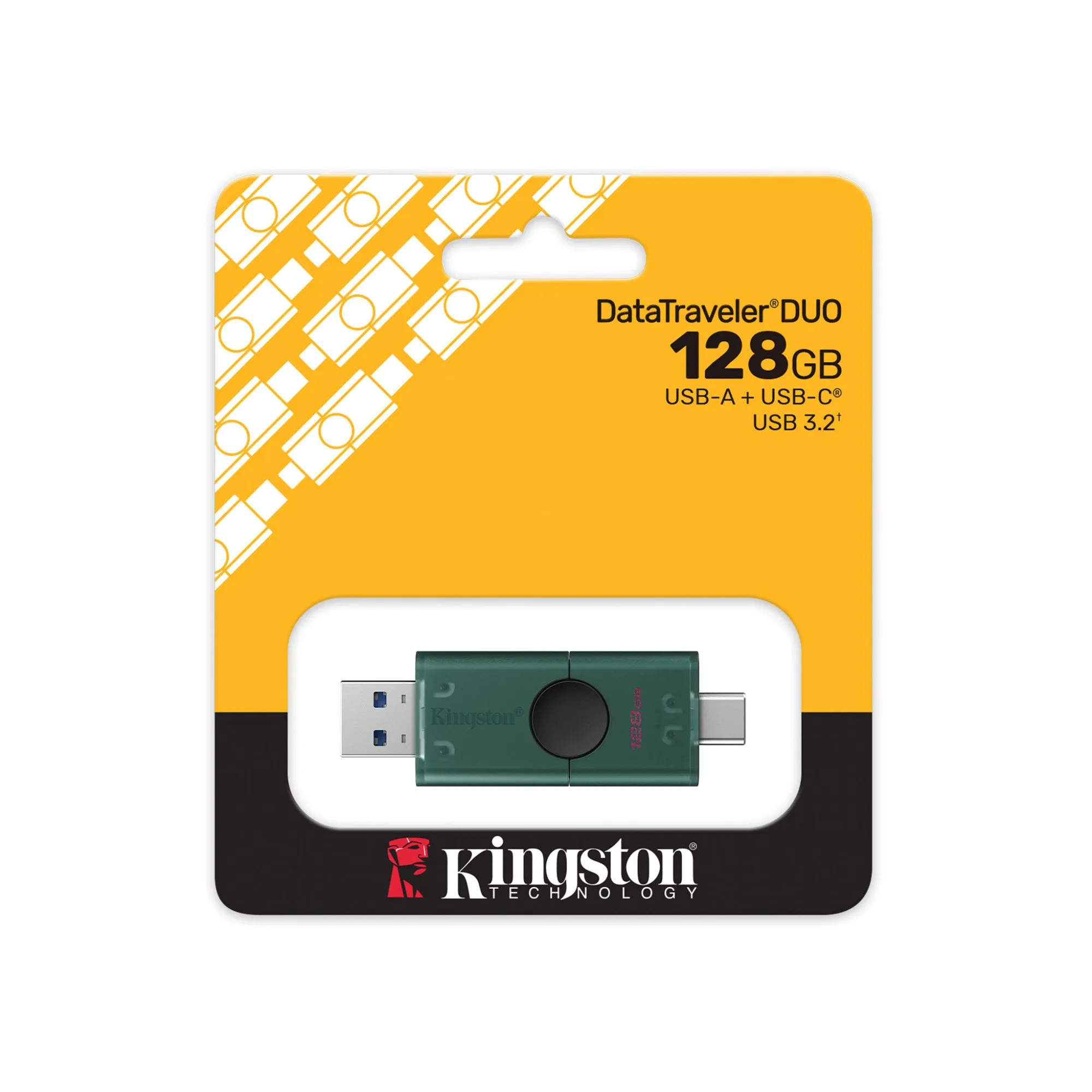 Флэш-накопитель Kingston 128Gb USB3.2 Gen2 + Type-C, Data Traveler Duo (Black)