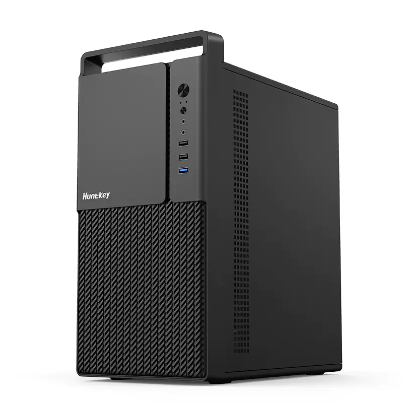 Компьютерный корпус Huntkey BU406, Без БП, 0.7mm, 2xUSB2.0, 1xUSB3.0, Audio, M-ATX/Mini-ITX, Black — фото 6