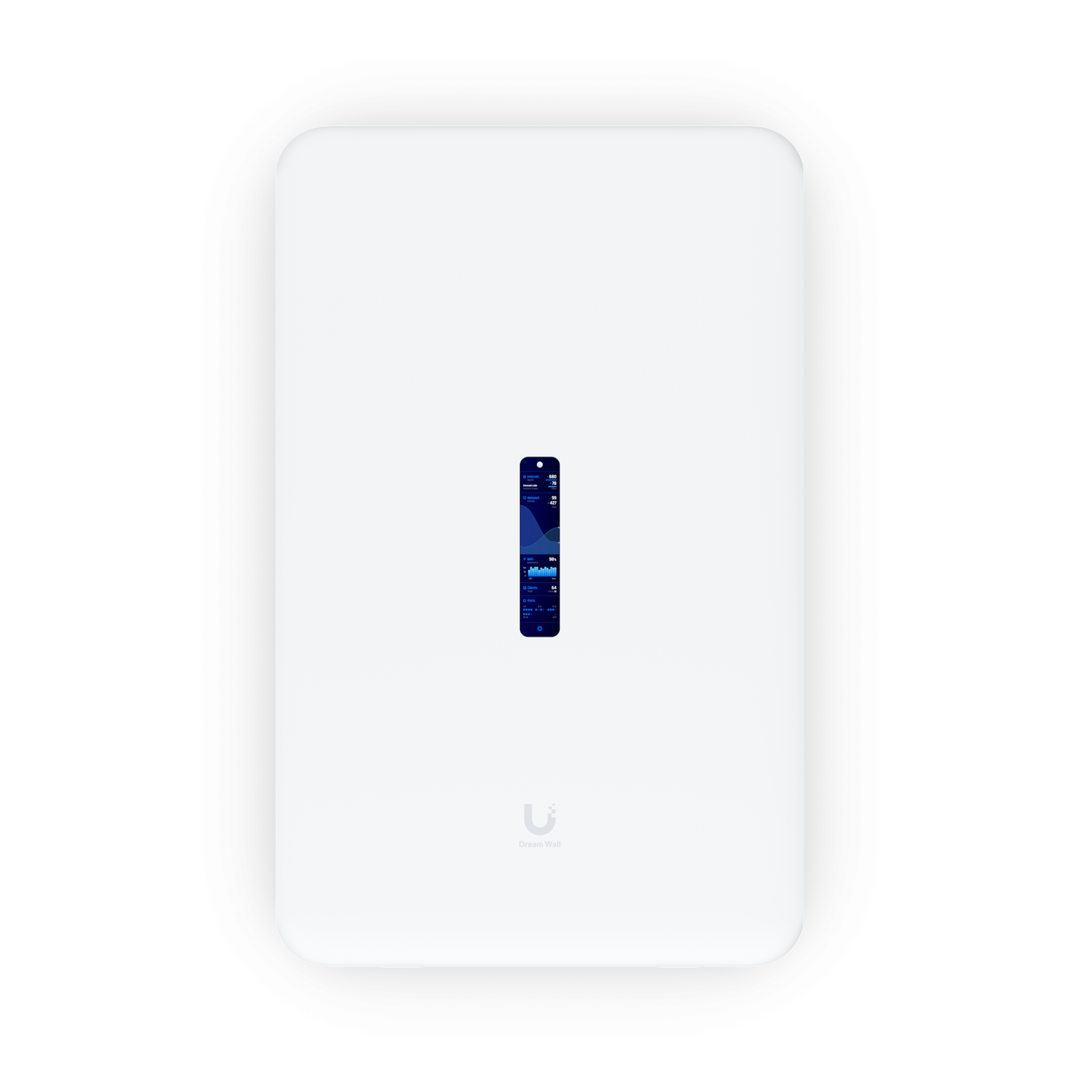 Настенная консоль UBIQUITI ОС UniFi, WiFi6 (4x4 MIMO), 1xLAN 10 Гбит SFP+, 17xLAN 1 Гбит RJ45