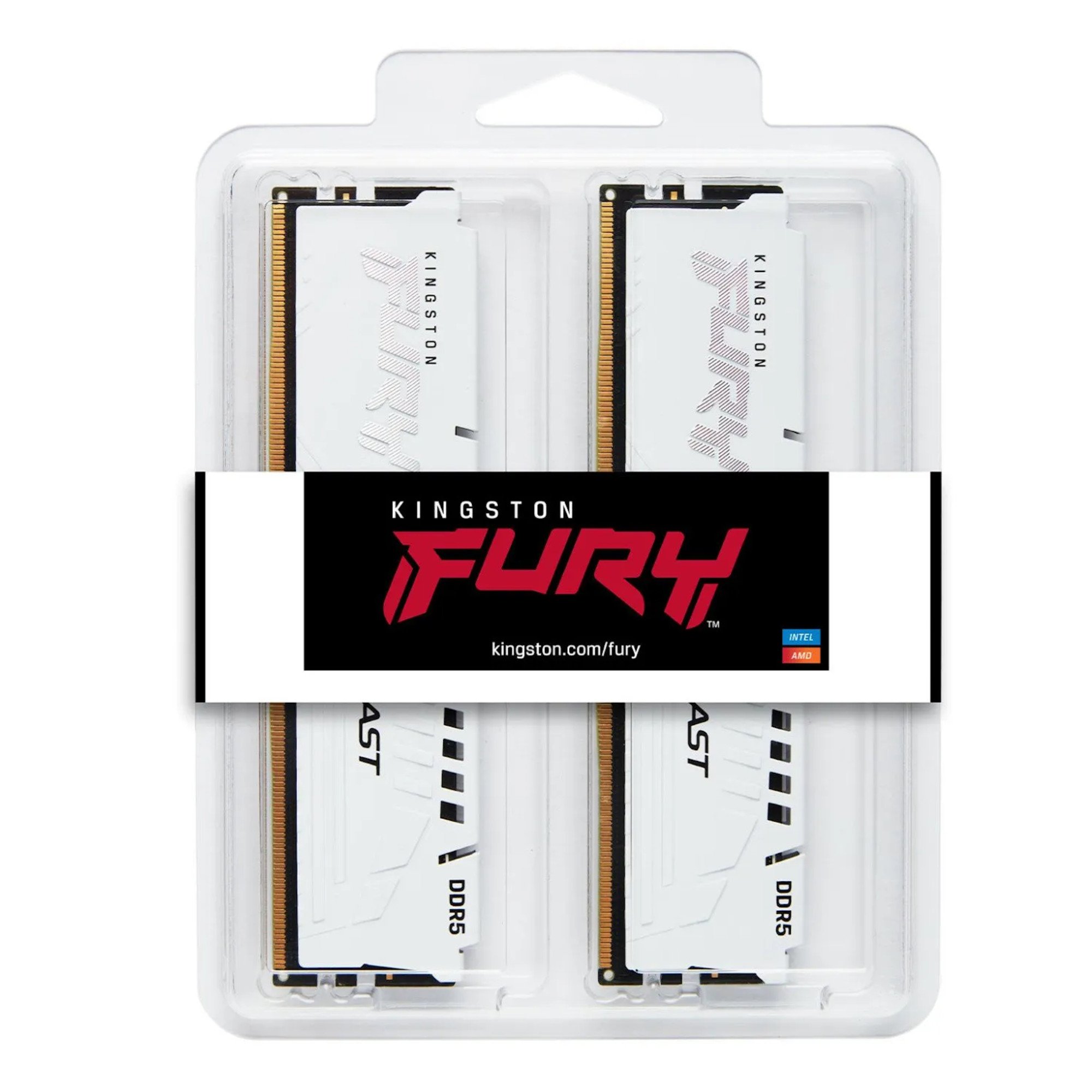 Модуль памяти Kingston Fury Beast White EXPO KF556C36BWEK2-32 DDR5 DIMM 32Gb KIT (2x16) 5600MHz CL36