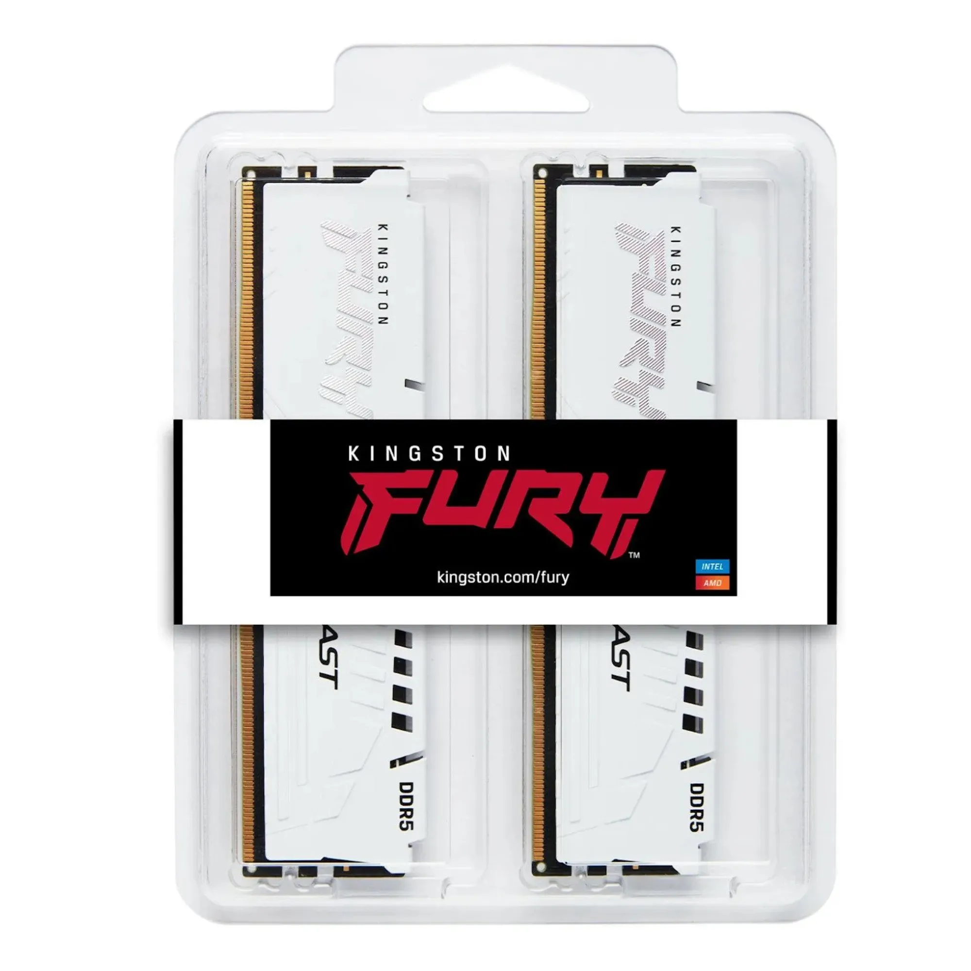 Оперативная память 32GB Kit (2x16) DDR5 5600MHz Kingston FURY Beast Whit EXPO CL36 KF556C36BWEK2-32 — фото 1