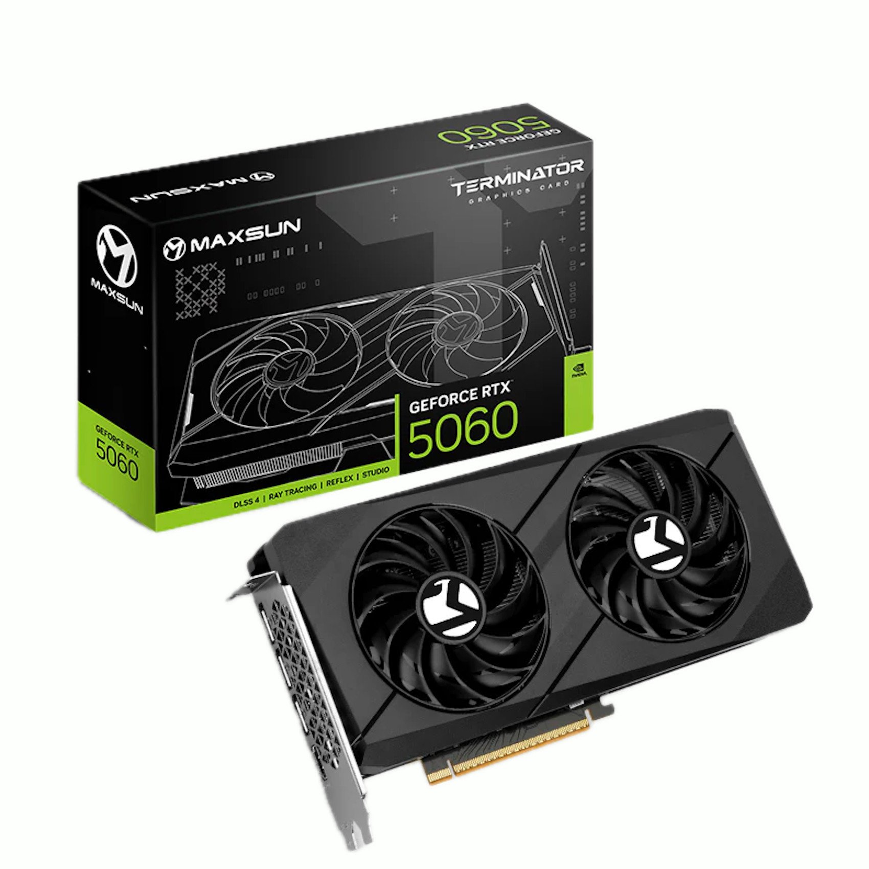 Видеокарта MaxSun MS-RTX5060 TRB 8G, 8Gb/128bit GDDR7, 1хHDMI+3xDP, PCIe5.0